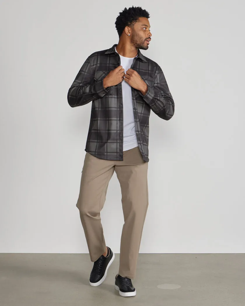 Coastal Overshirt - Grid Plaid