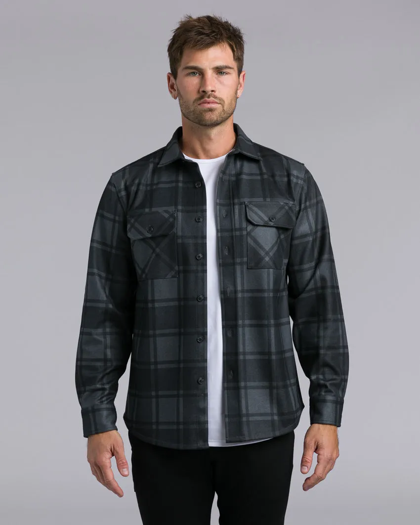 Coastal Overshirt - Grid Plaid