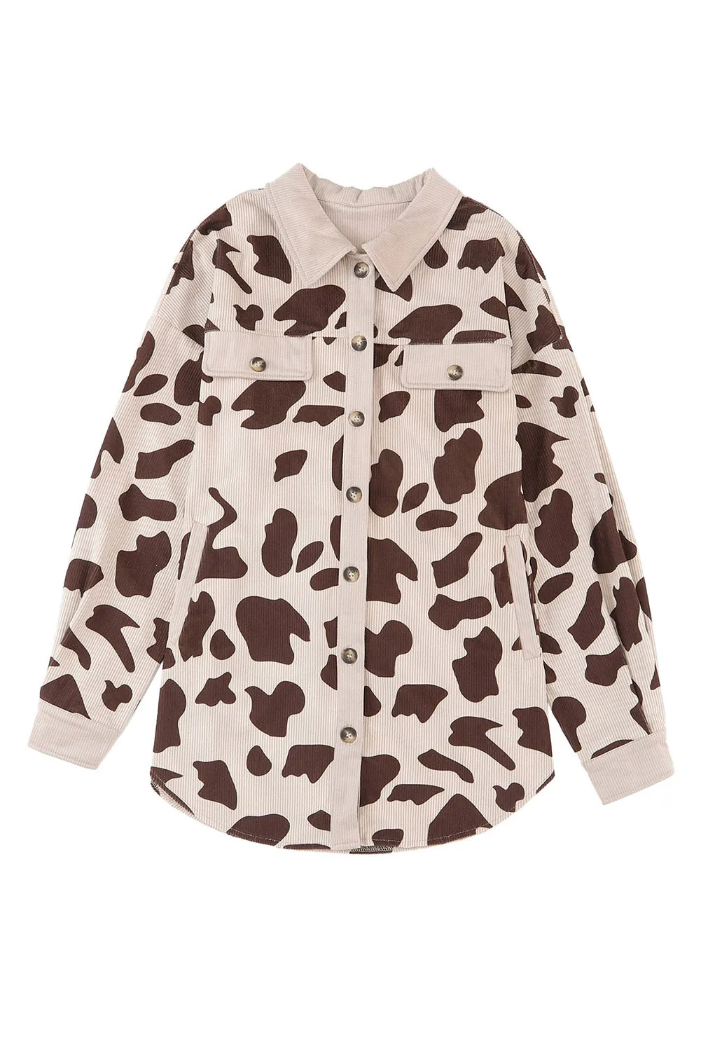 Cow Spots Corduroy Shacket