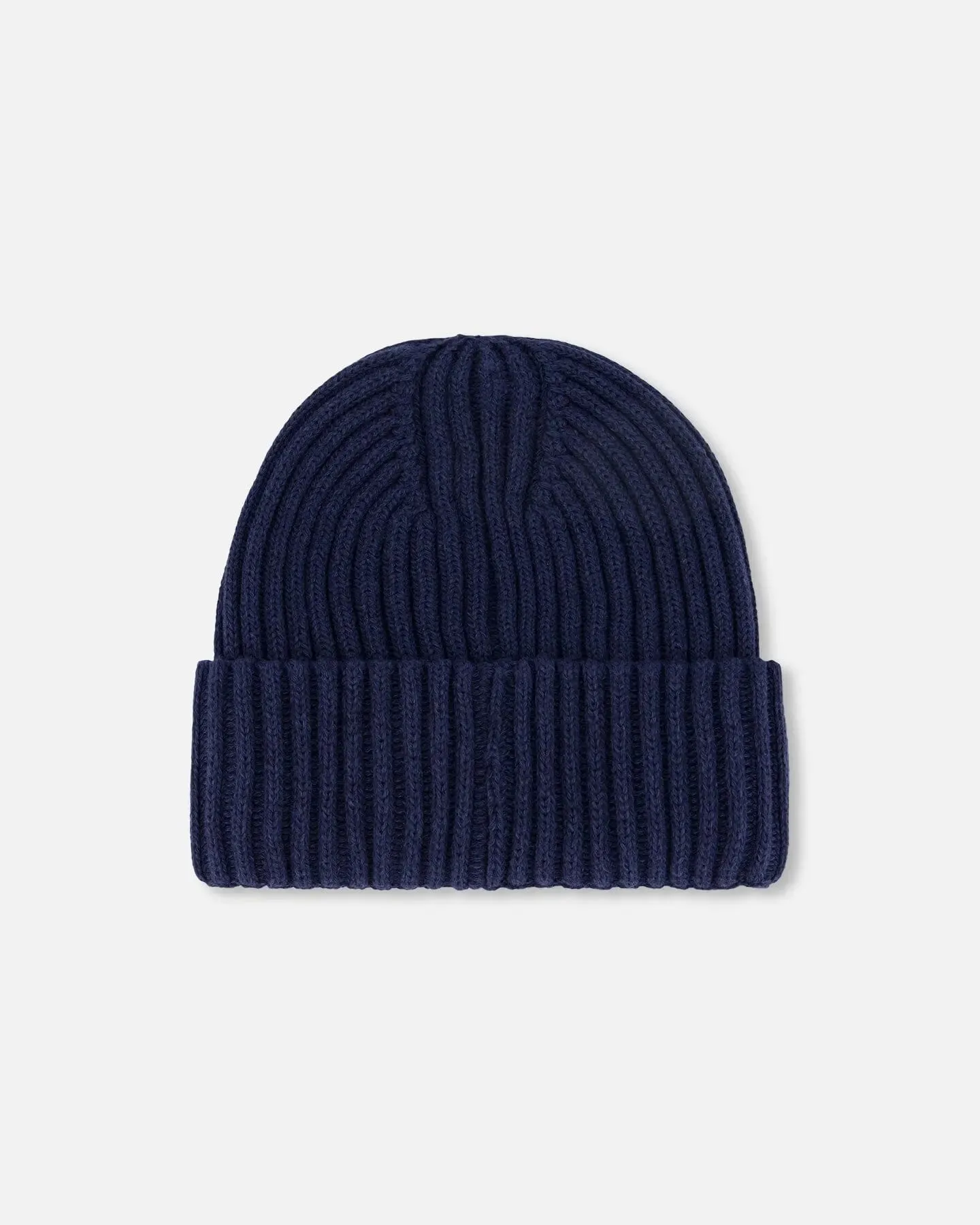 Cuffed Knit Hat Navy Blue