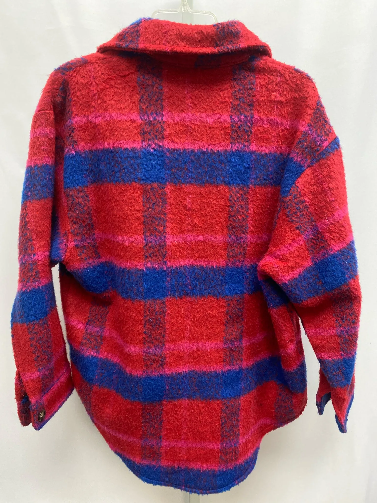 Davi & dani Size Medium Red Plaid Shacket