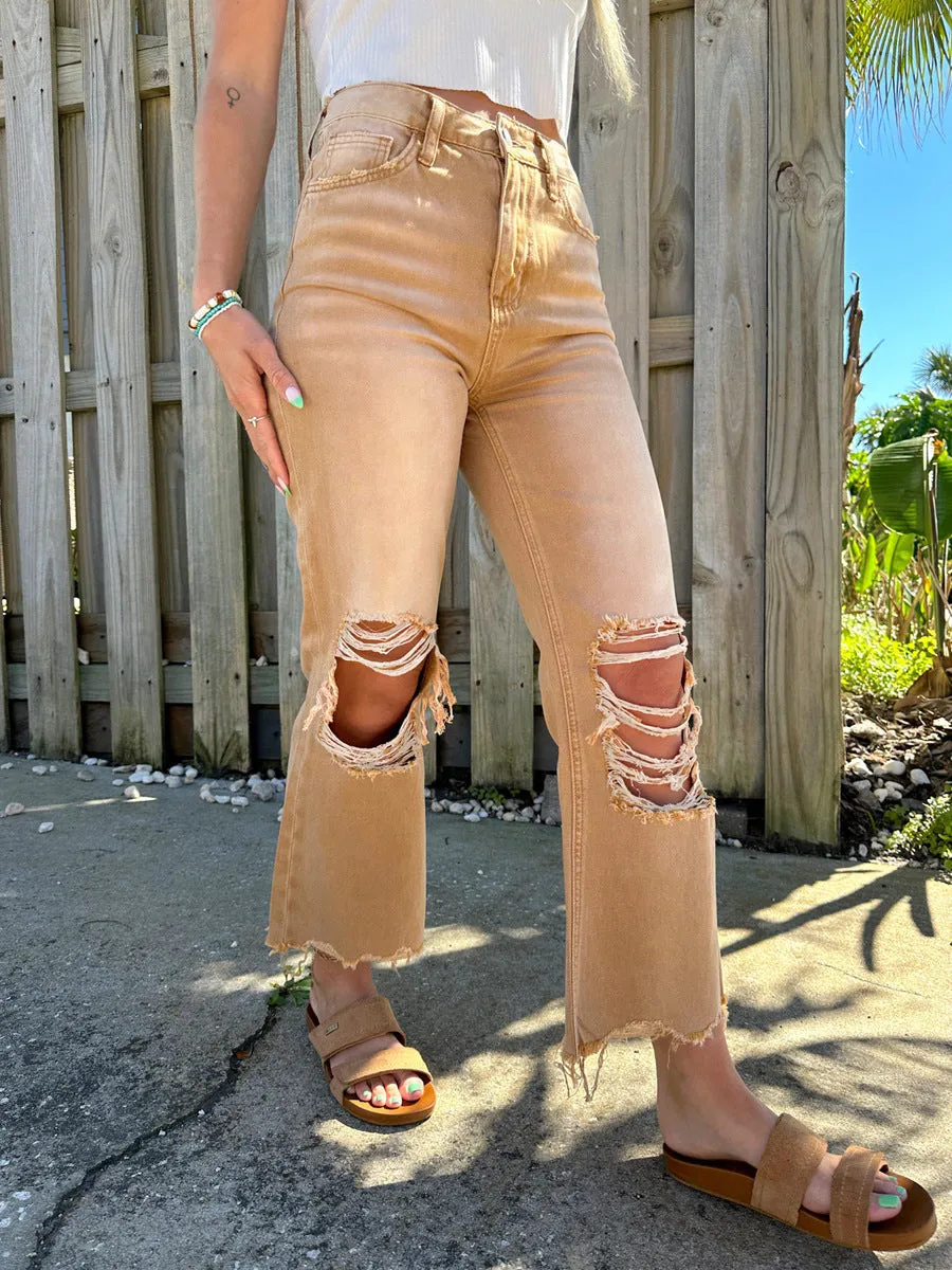 Distressed Straight-leg Loose Fit Jeans