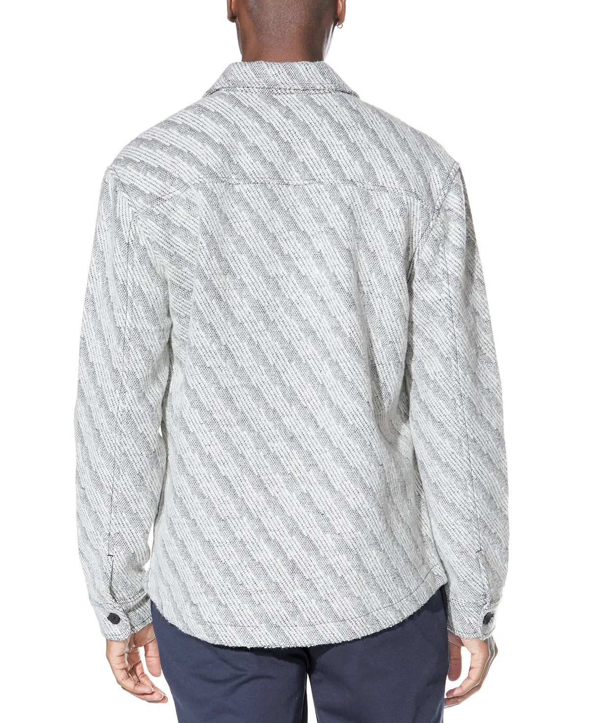 Durbin Relaxed Shirt Jacket (White/Black)