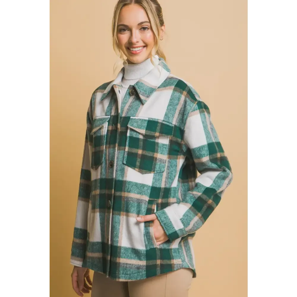 Elevate Your Wardrobe with the Chic Plaid Button Up Shacket