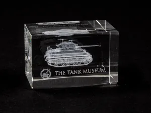 Engraved Glass Cube: Sherman