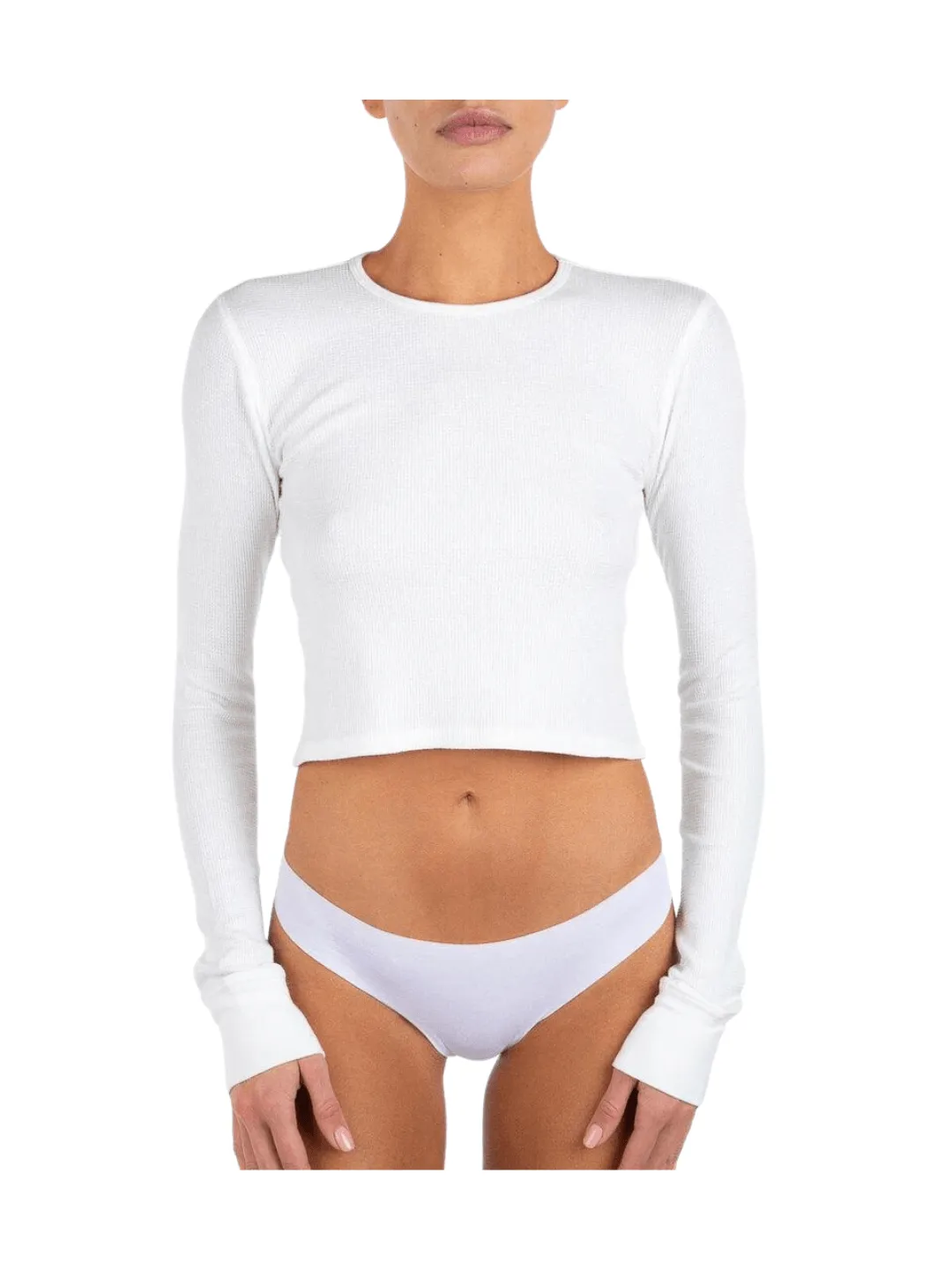 Eterne Cropped Long Sleeve Thermal Ivory