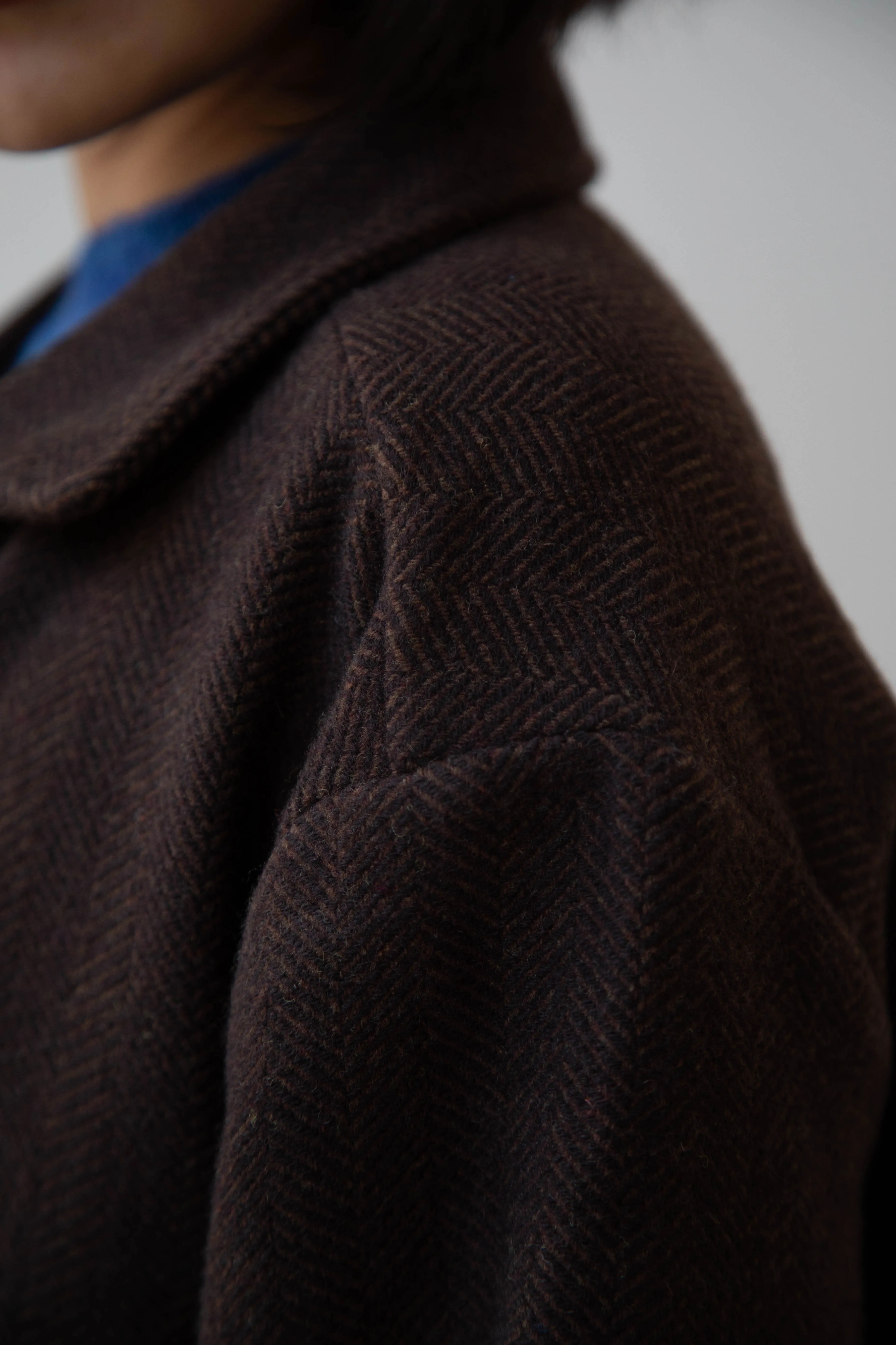 Evan Kinori | Field Shirt in Cashmere/Lambswool Herringbone