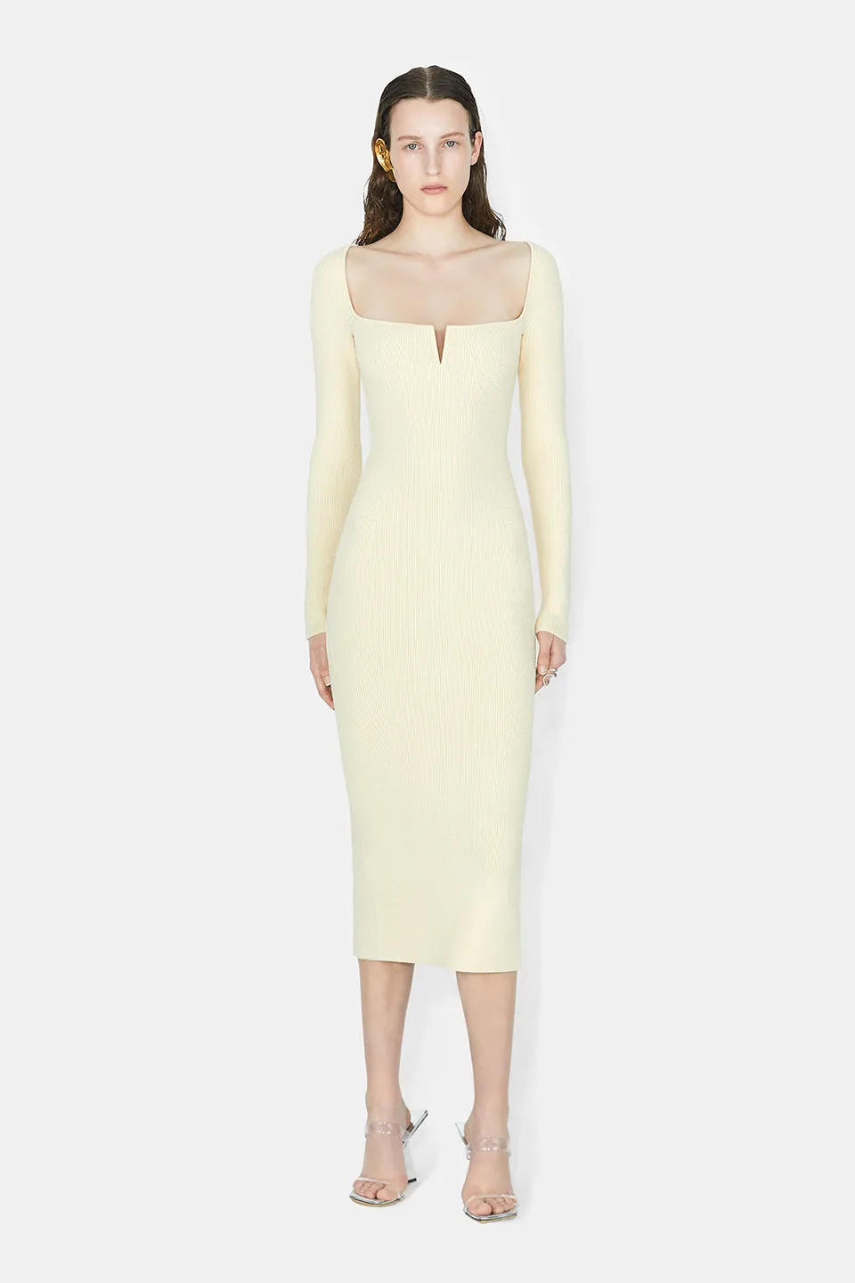 Freya Long Sleeve Dress - Creme