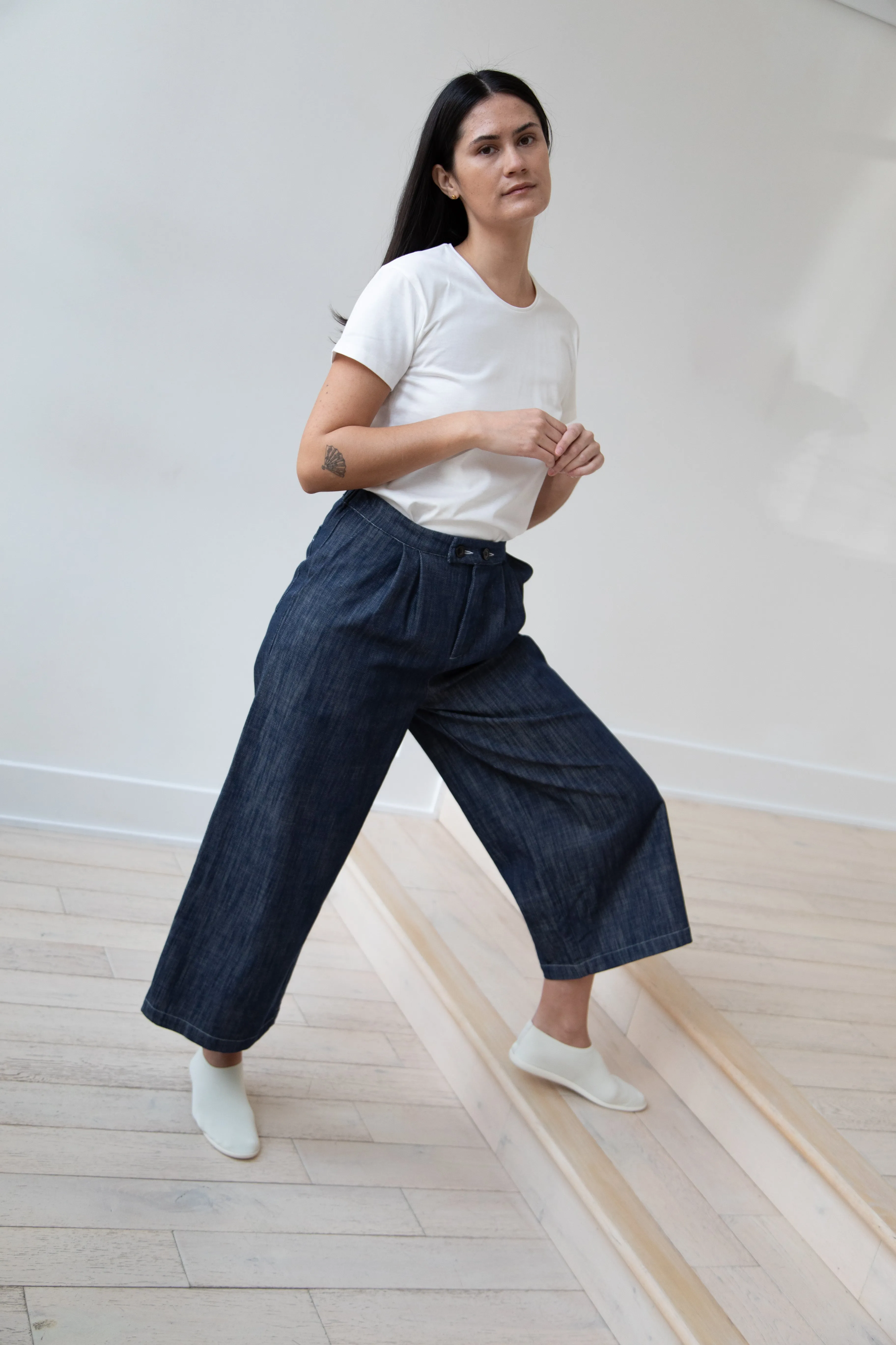 Gallego Desportes | Chino Pants in Denim