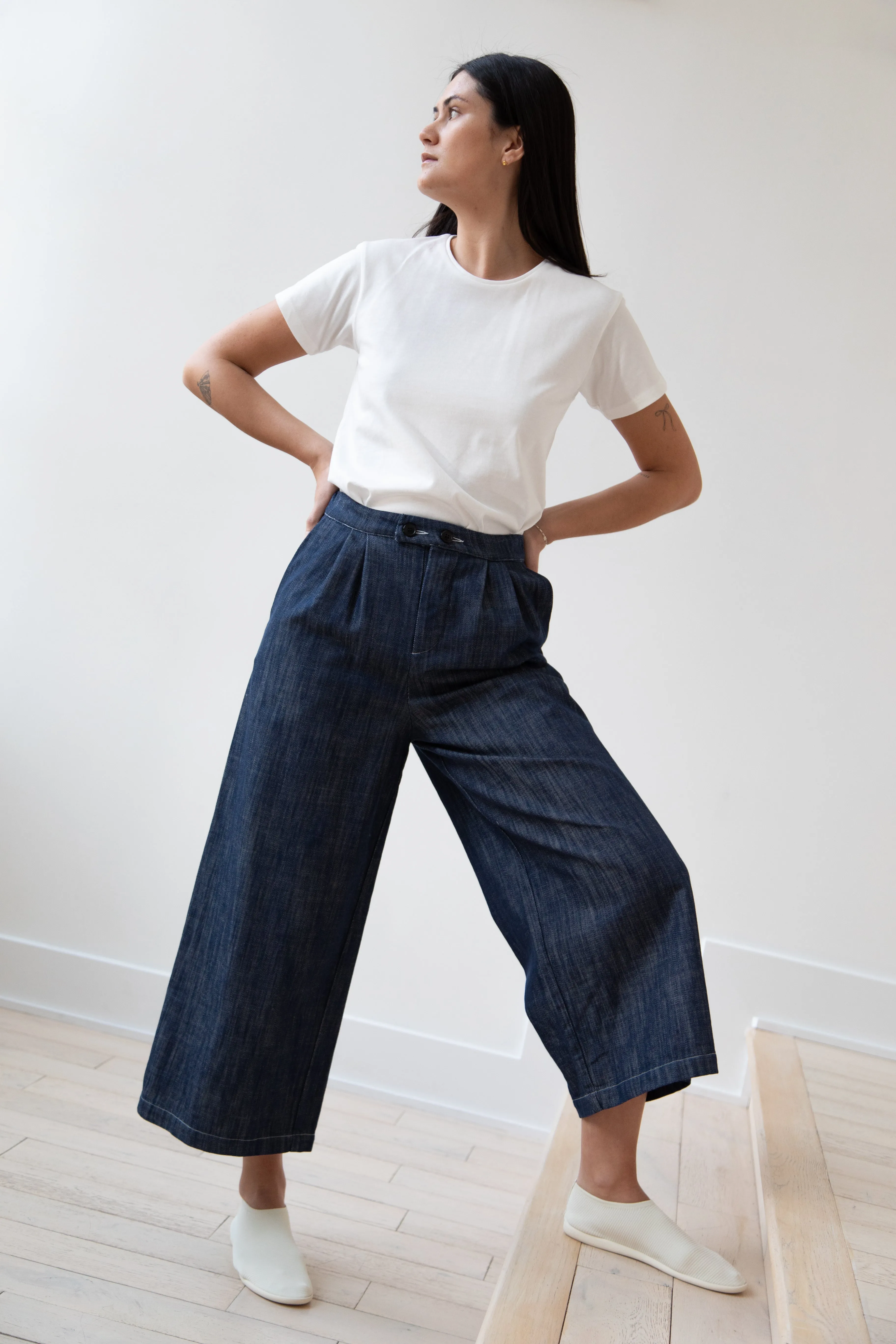 Gallego Desportes | Chino Pants in Denim