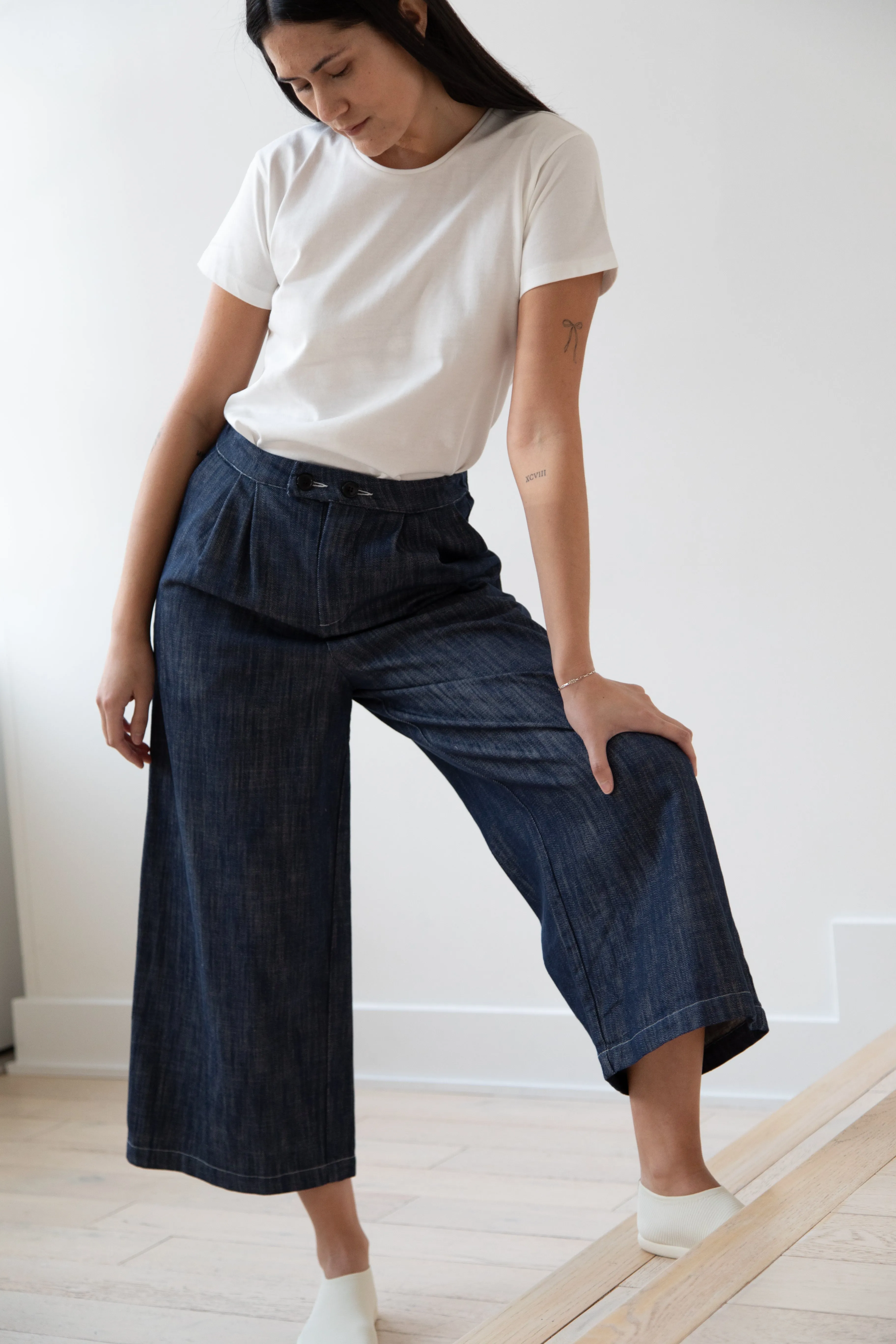 Gallego Desportes | Chino Pants in Denim