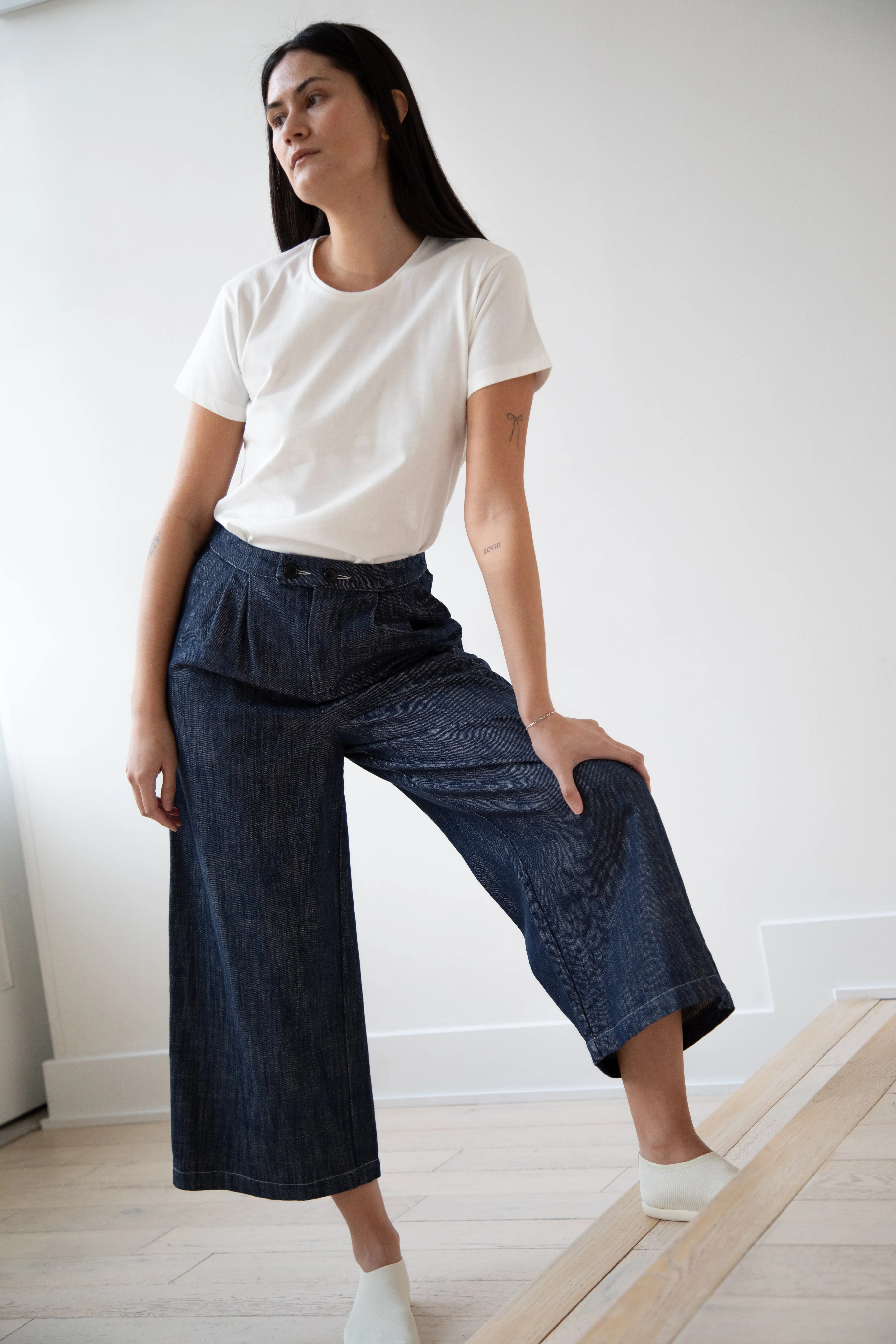 Gallego Desportes | Chino Pants in Denim