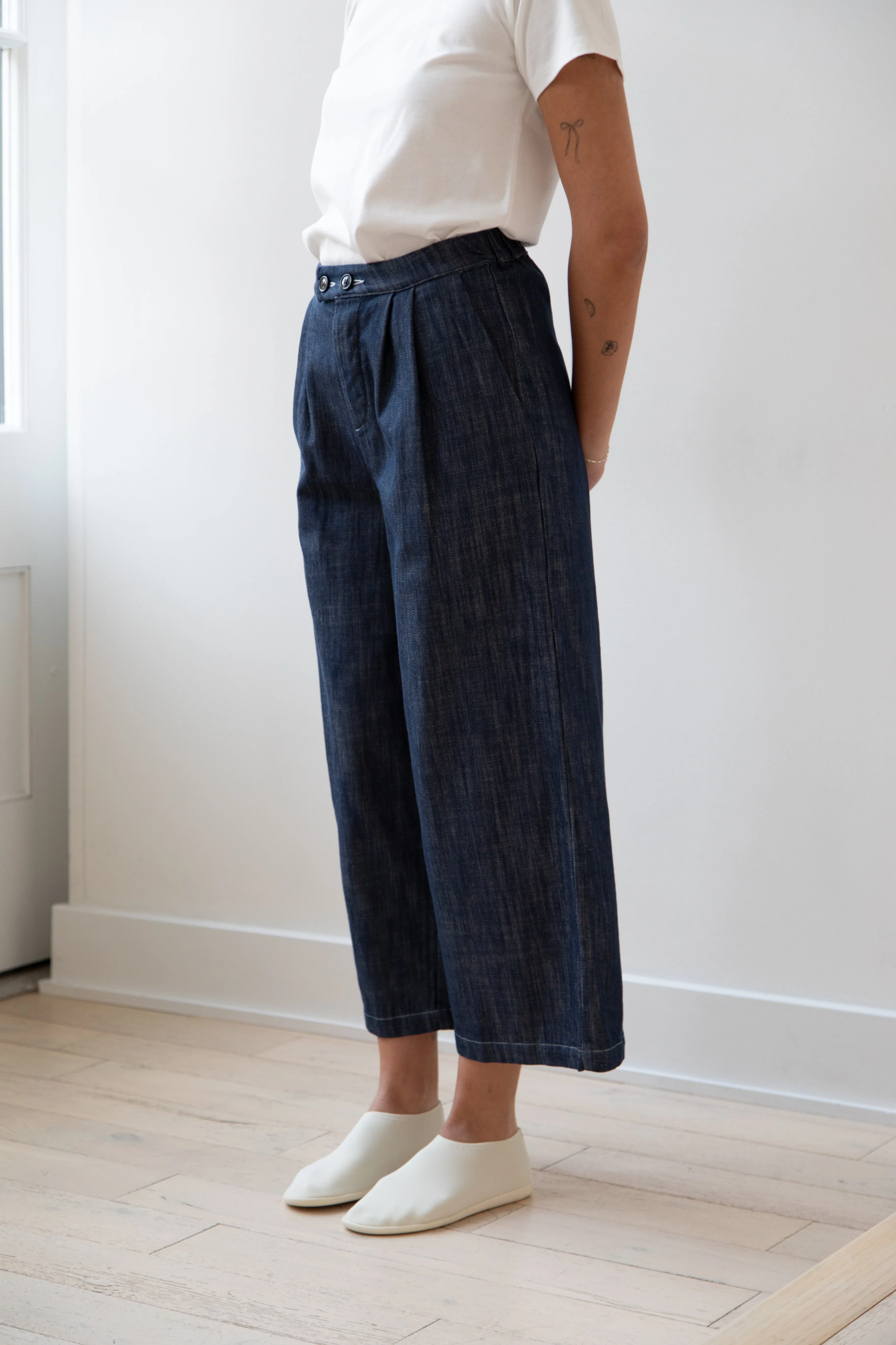 Gallego Desportes | Chino Pants in Denim