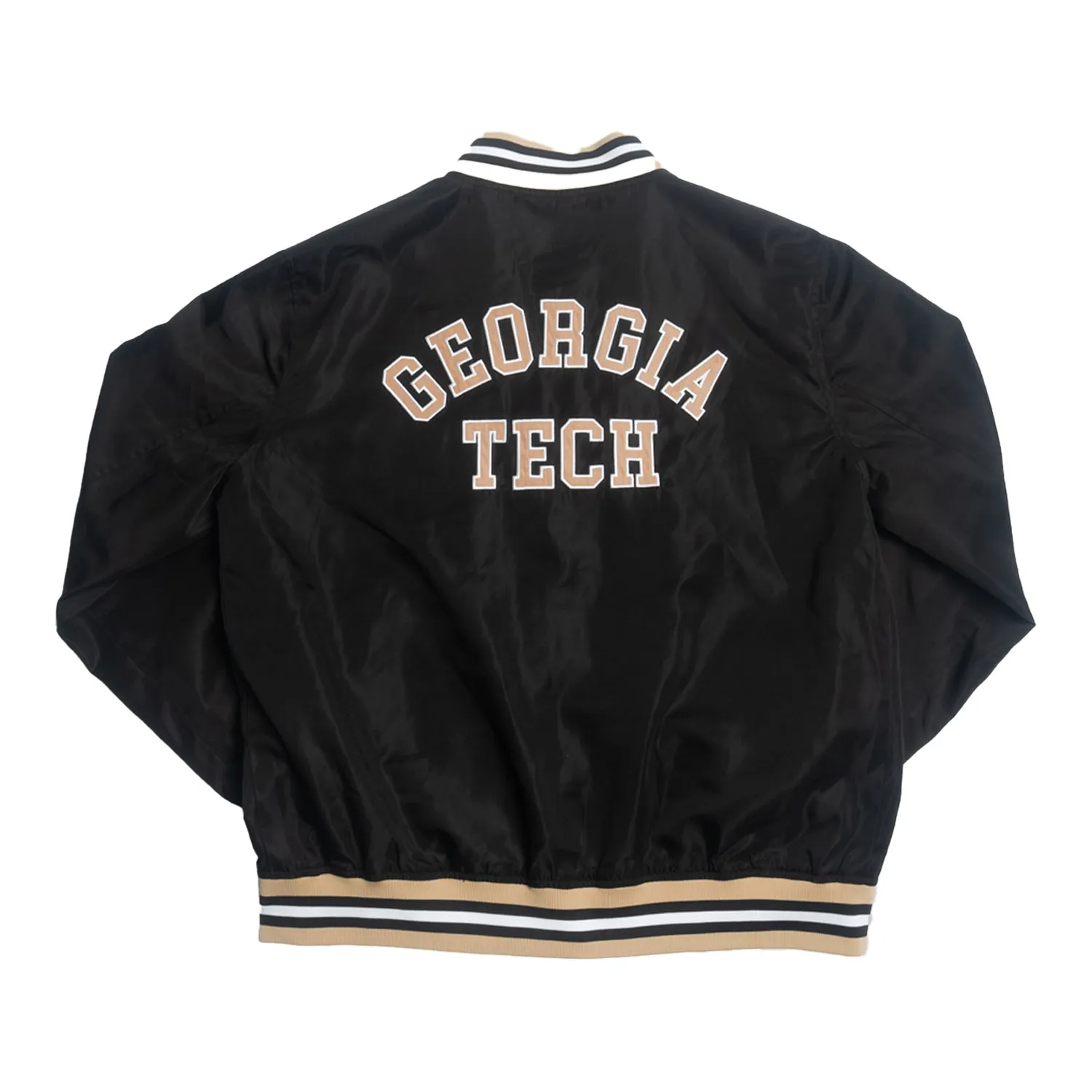 Georgia Tech Yellow Jackets Button Black Bomber