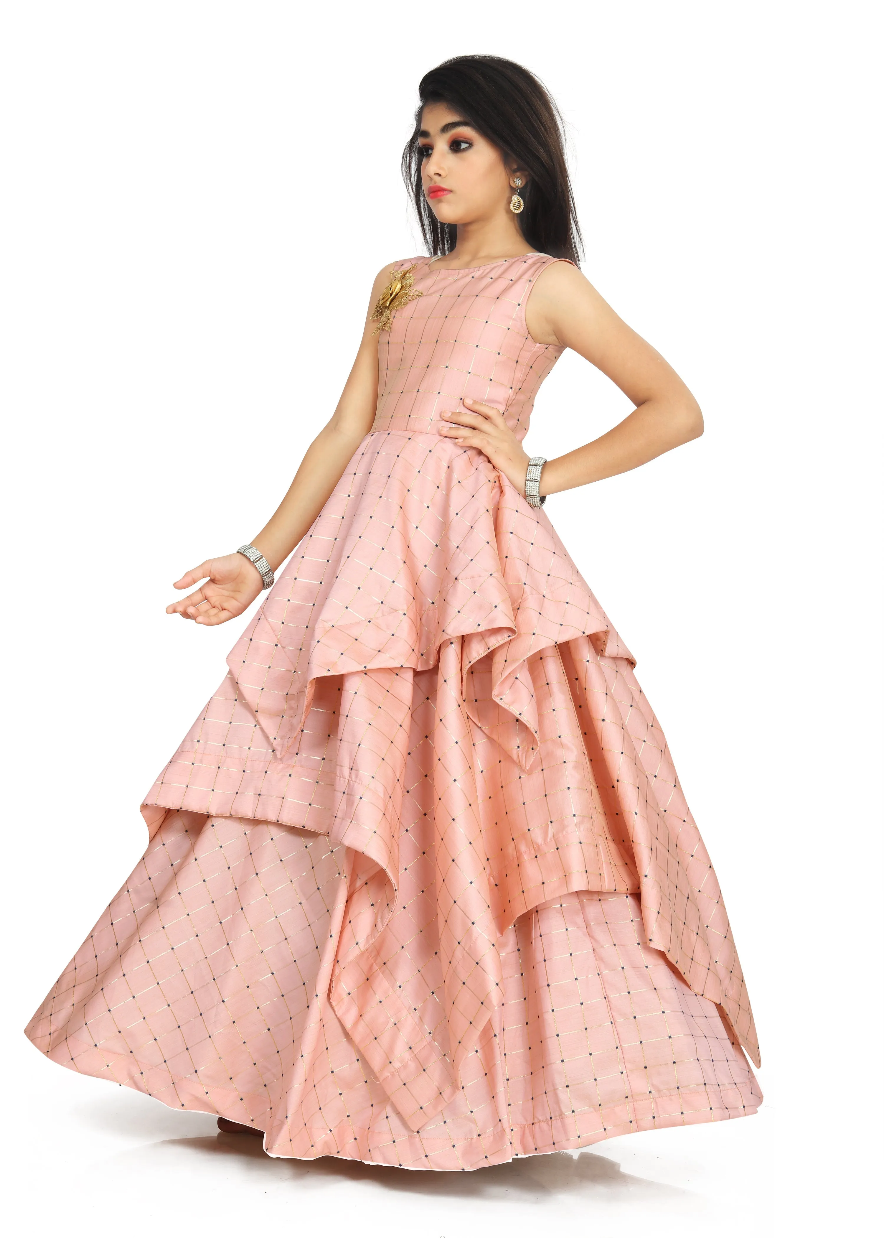 Girls Pink Wedding Gown Dress kids