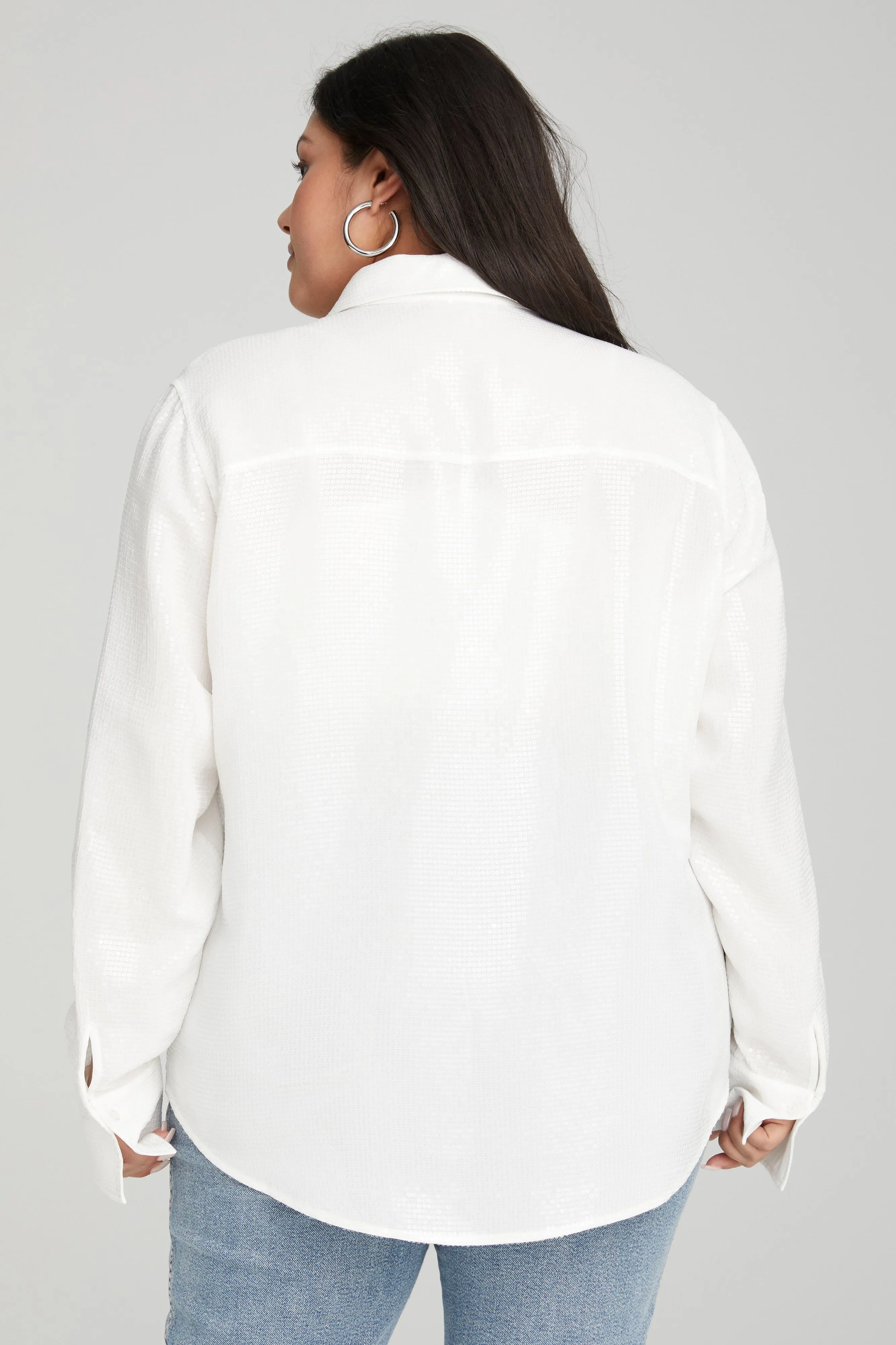 GLOW SHEER SHIRT | IVORY001