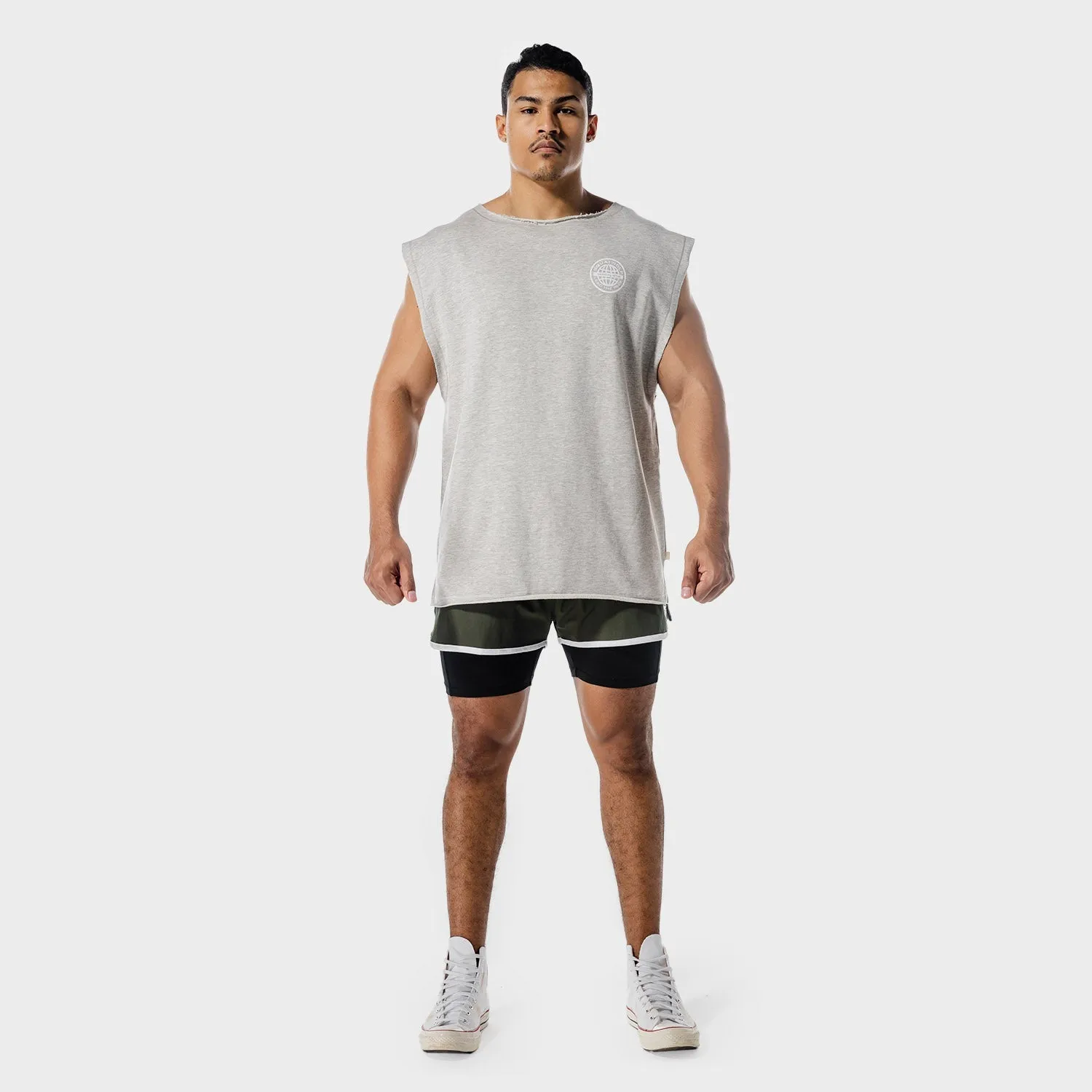 Golden Era Sweat Tank - Light Grey Marl