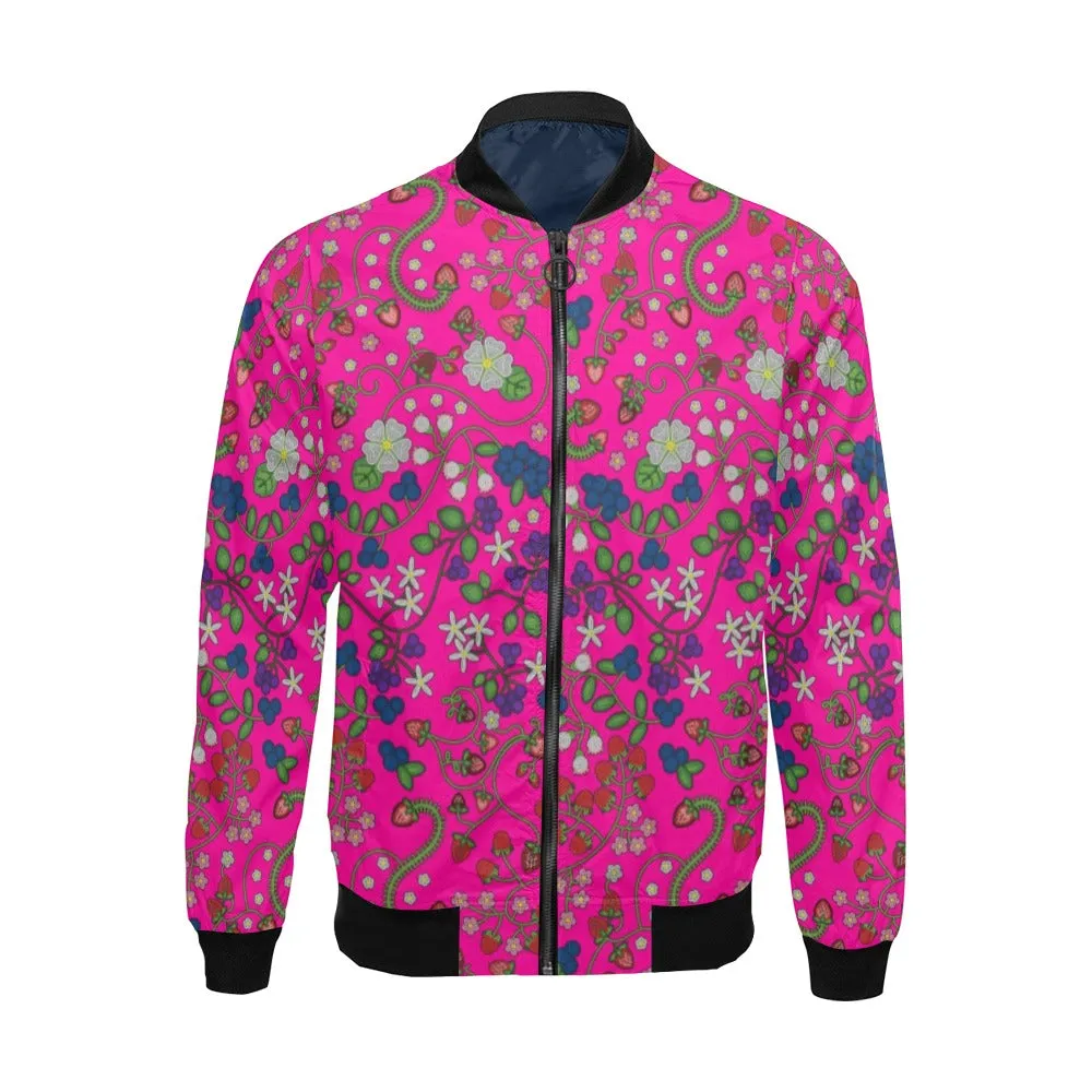 Grandmother Stories Blush All Over Print Bomber Jacket for Men