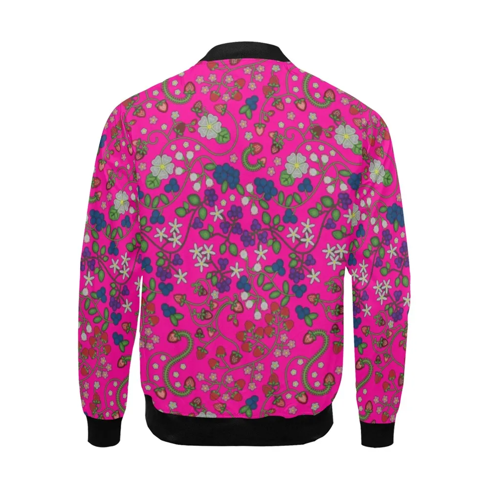 Grandmother Stories Blush All Over Print Bomber Jacket for Men