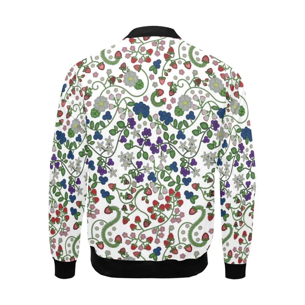 Grandmother Stories White All Over Print Bomber Jacket for Men