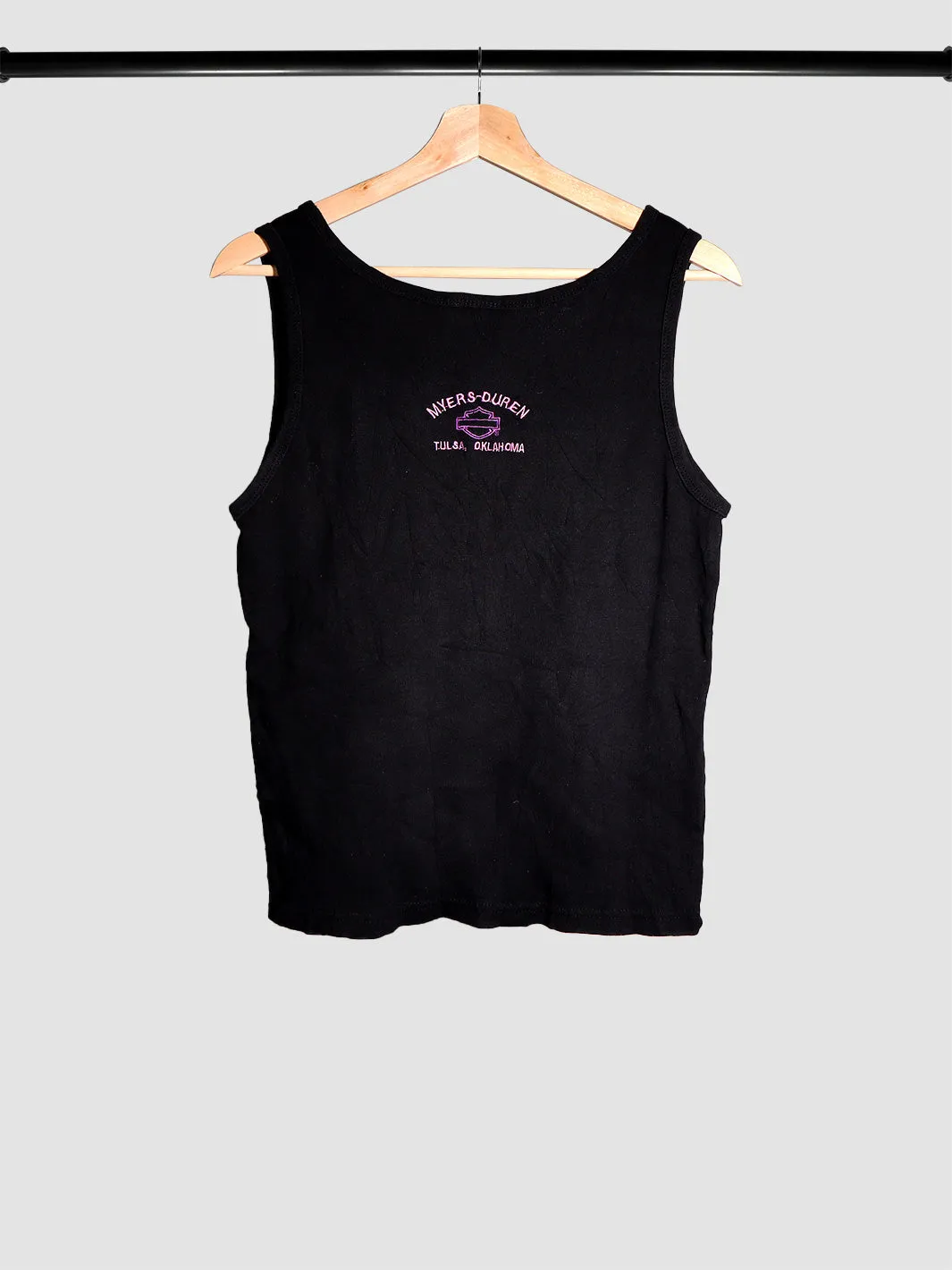 Harley Davidson Pink Cursive Tank Top (L)