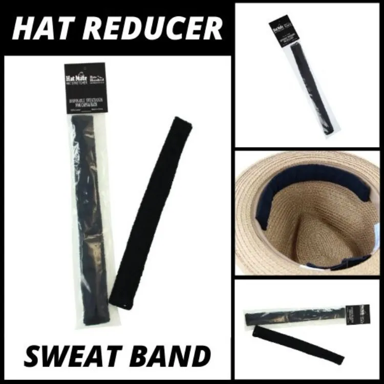 Hat Inserts - Sweat Band - Hat Reducer Black (2 pcs)