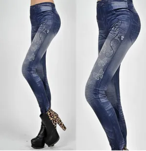 High Waist Printed Jeggings