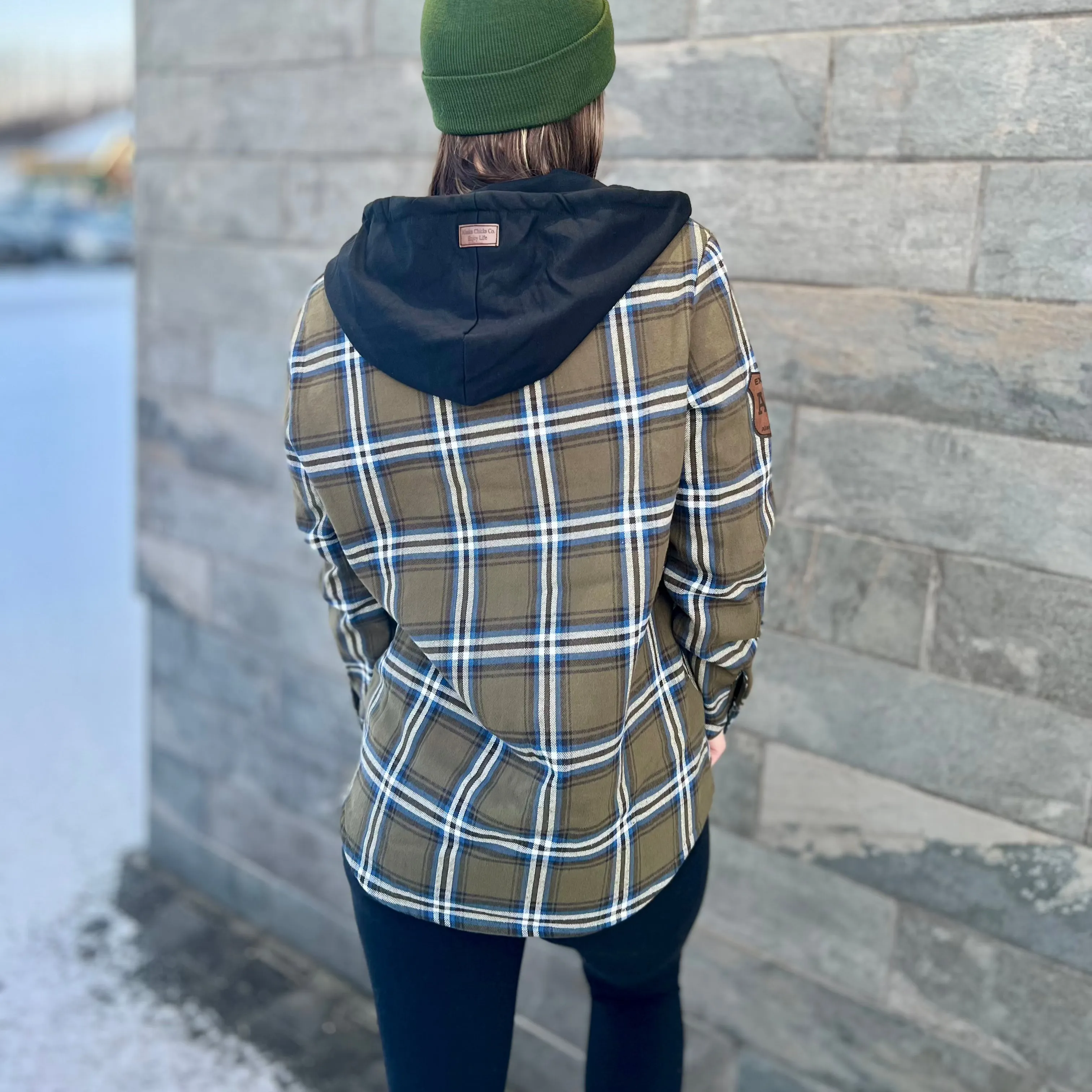 Hooded Flannel Shacket - Lined