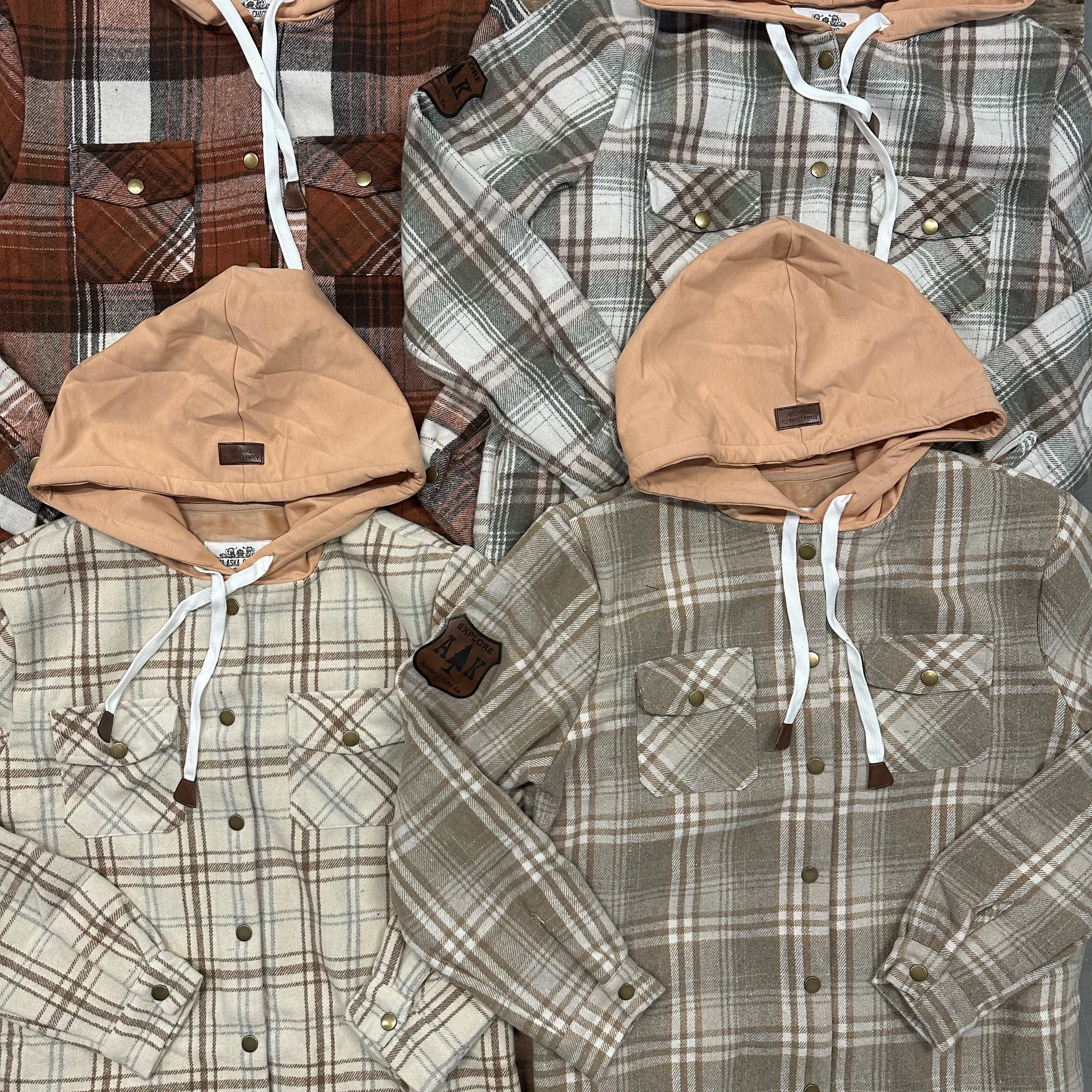 Hooded Flannel Shacket - Lined