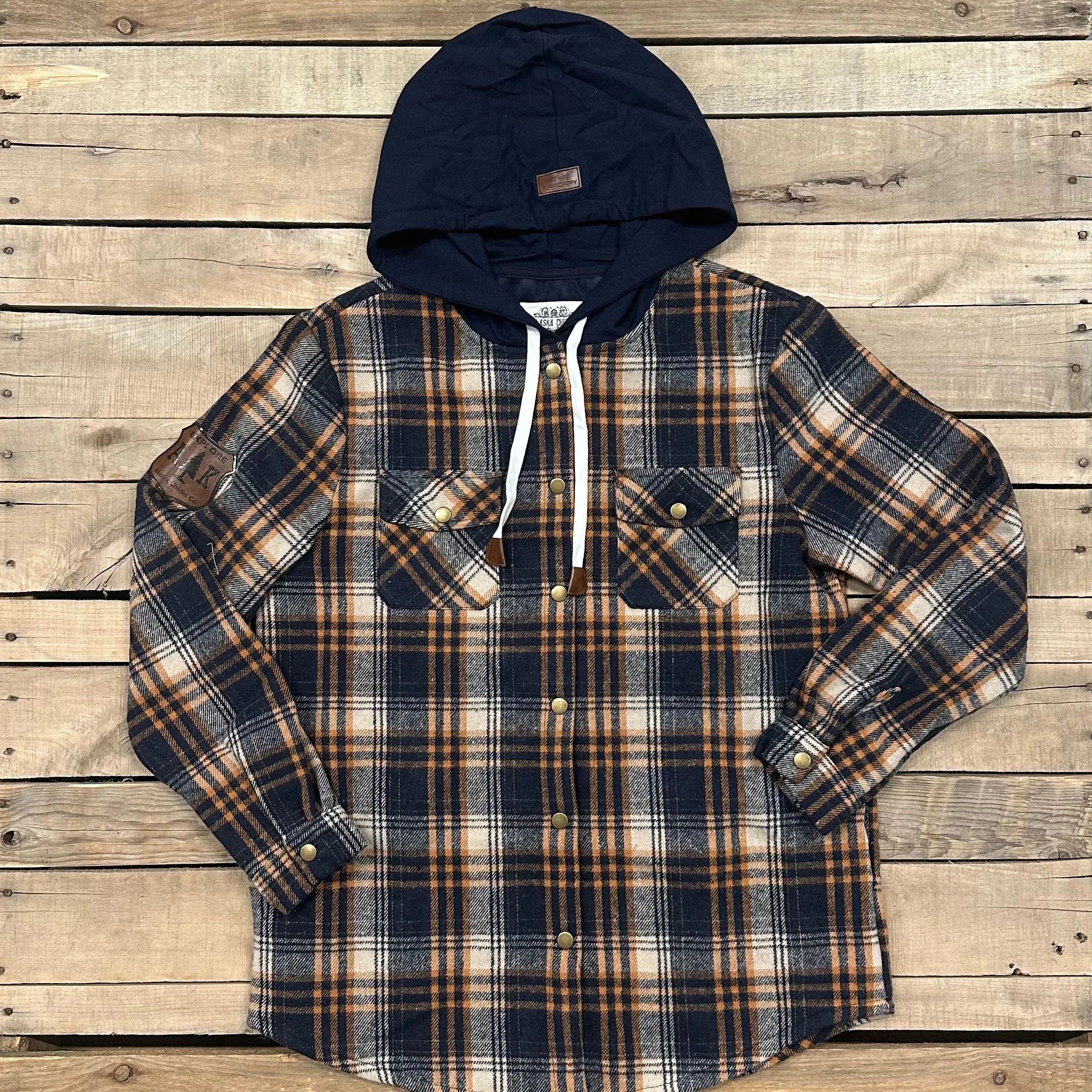 Hooded Flannel Shacket - Lined