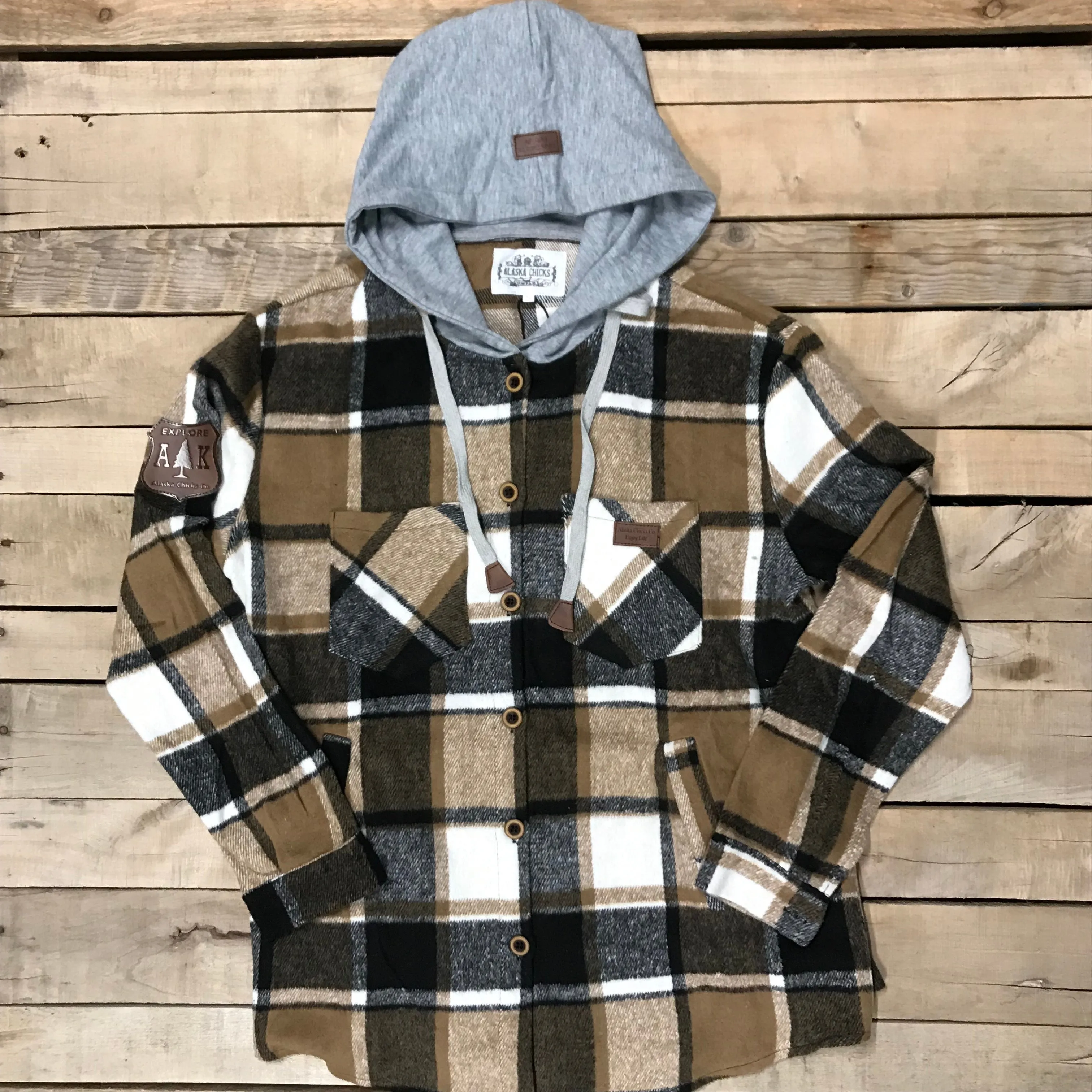 Hooded Flannel Shacket