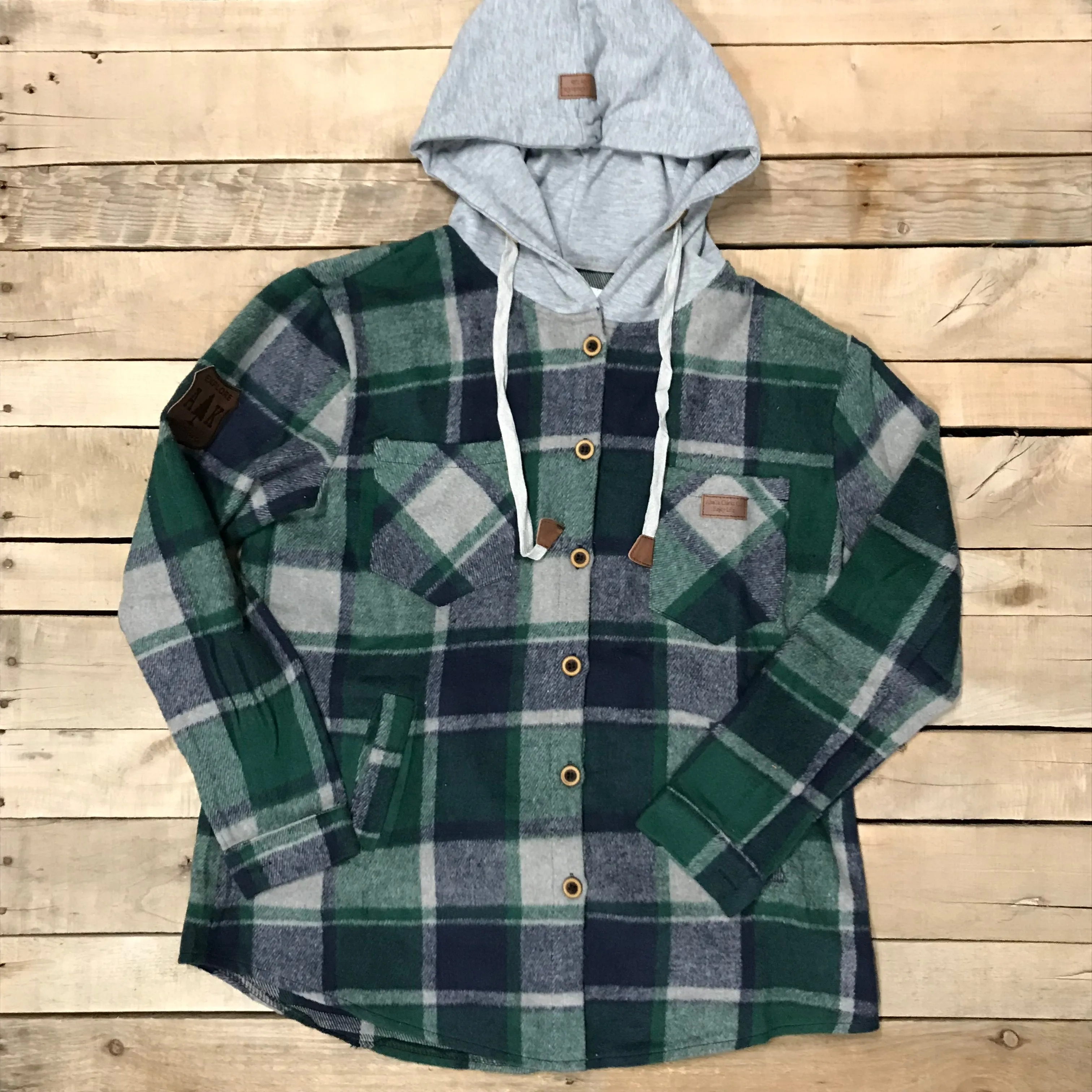 Hooded Flannel Shacket