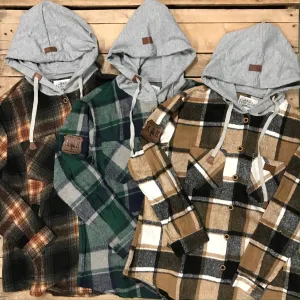 Hooded Flannel Shacket