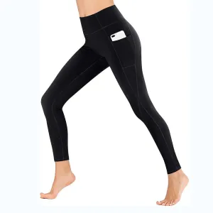 Hot Sell High Waist Pocket Detail  Elastic Yoga Fitness Sports Pants Leggings