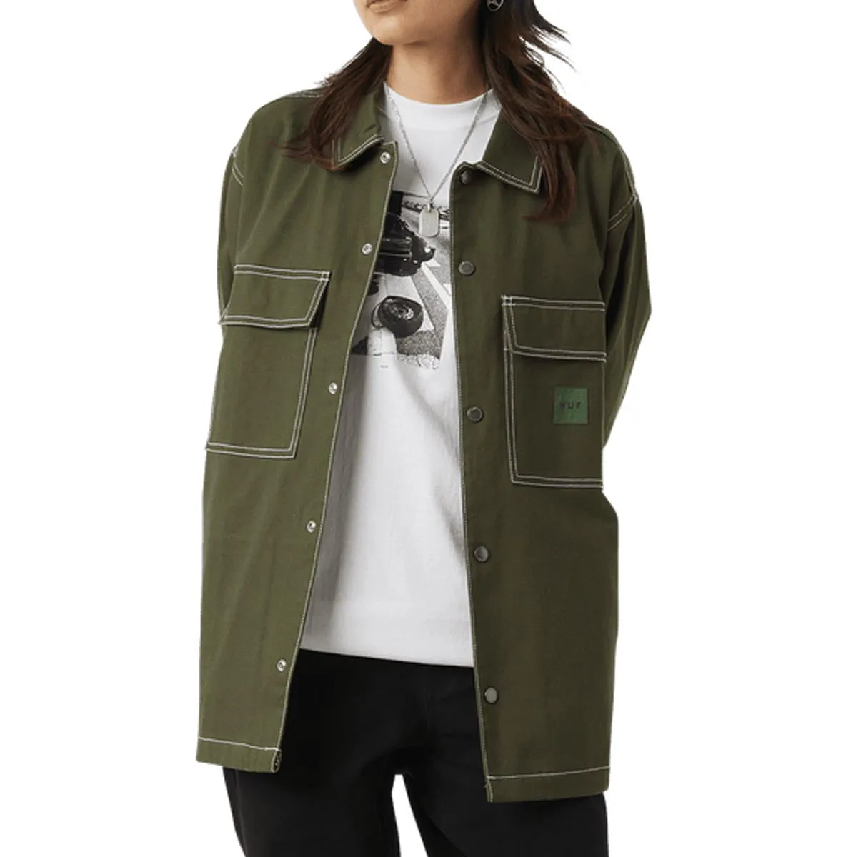 Huf Mason Shacket Jacket - Hunter Green