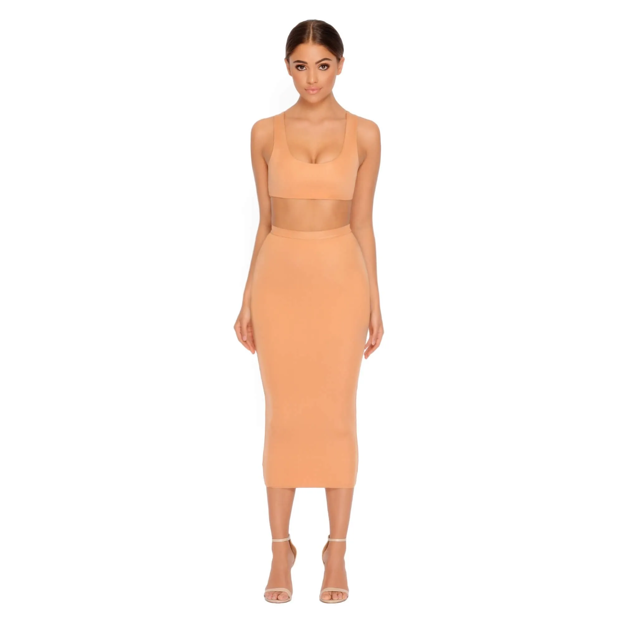 Inside Scoop Crop Top in Apricot