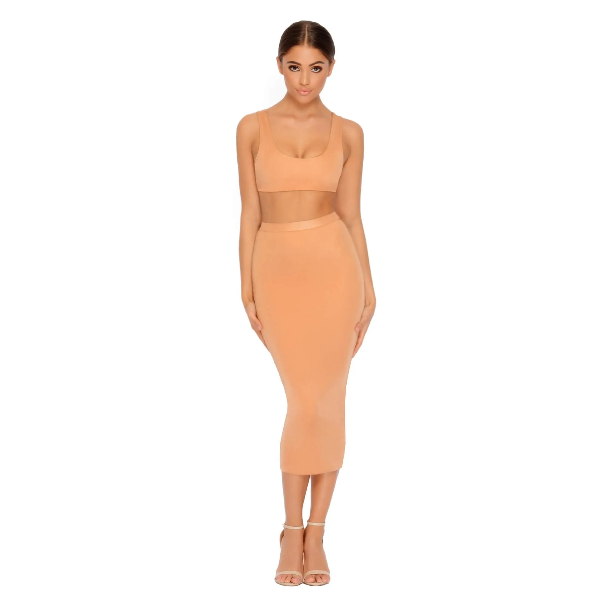 Inside Scoop Crop Top in Apricot