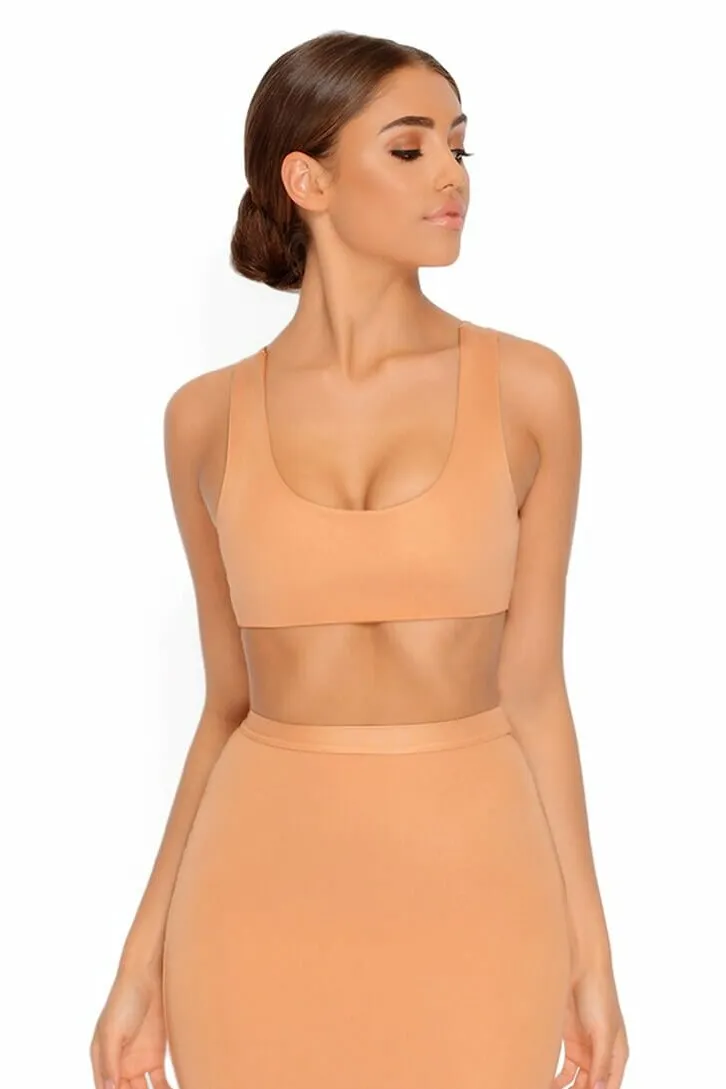 Inside Scoop Crop Top in Apricot