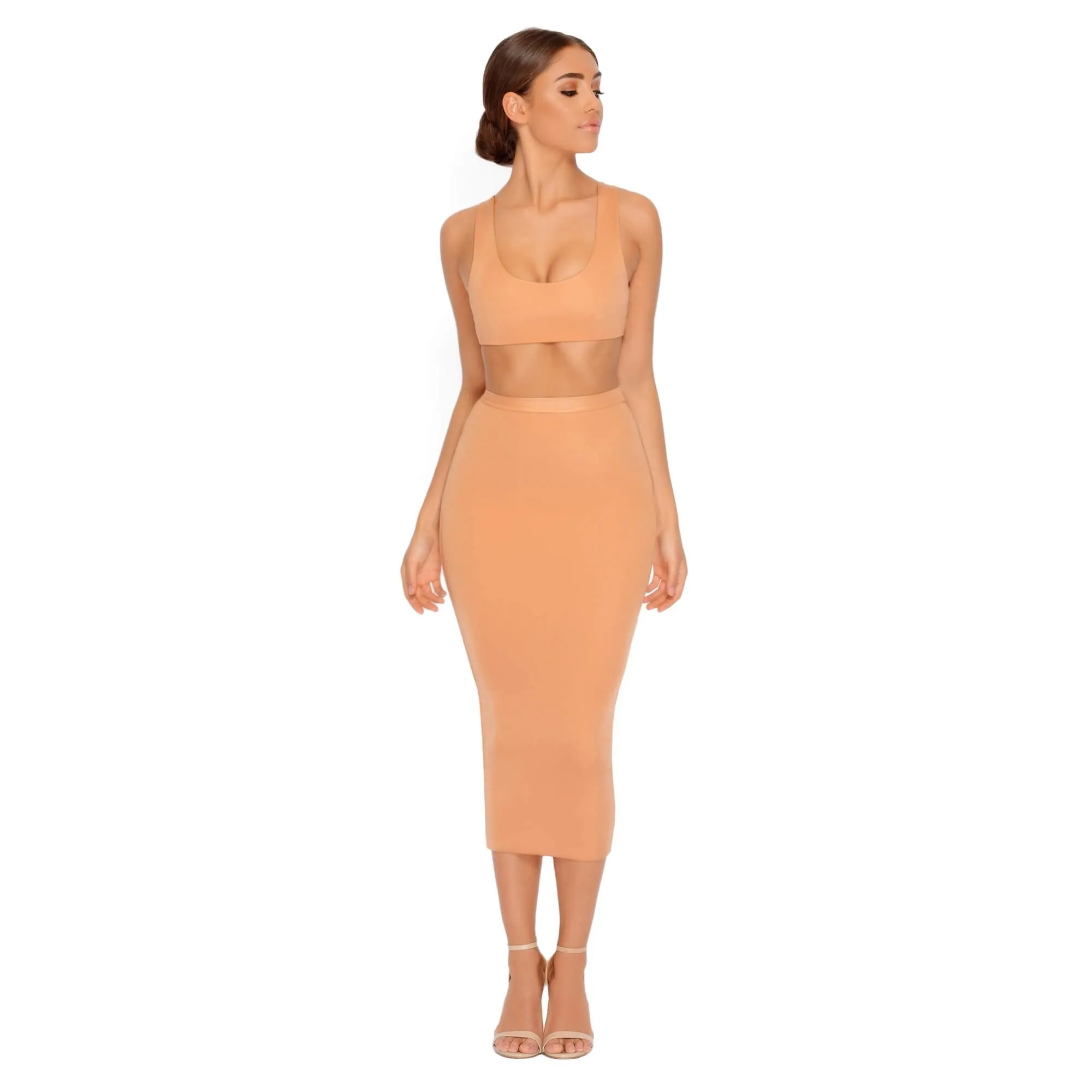 Inside Scoop Crop Top in Apricot