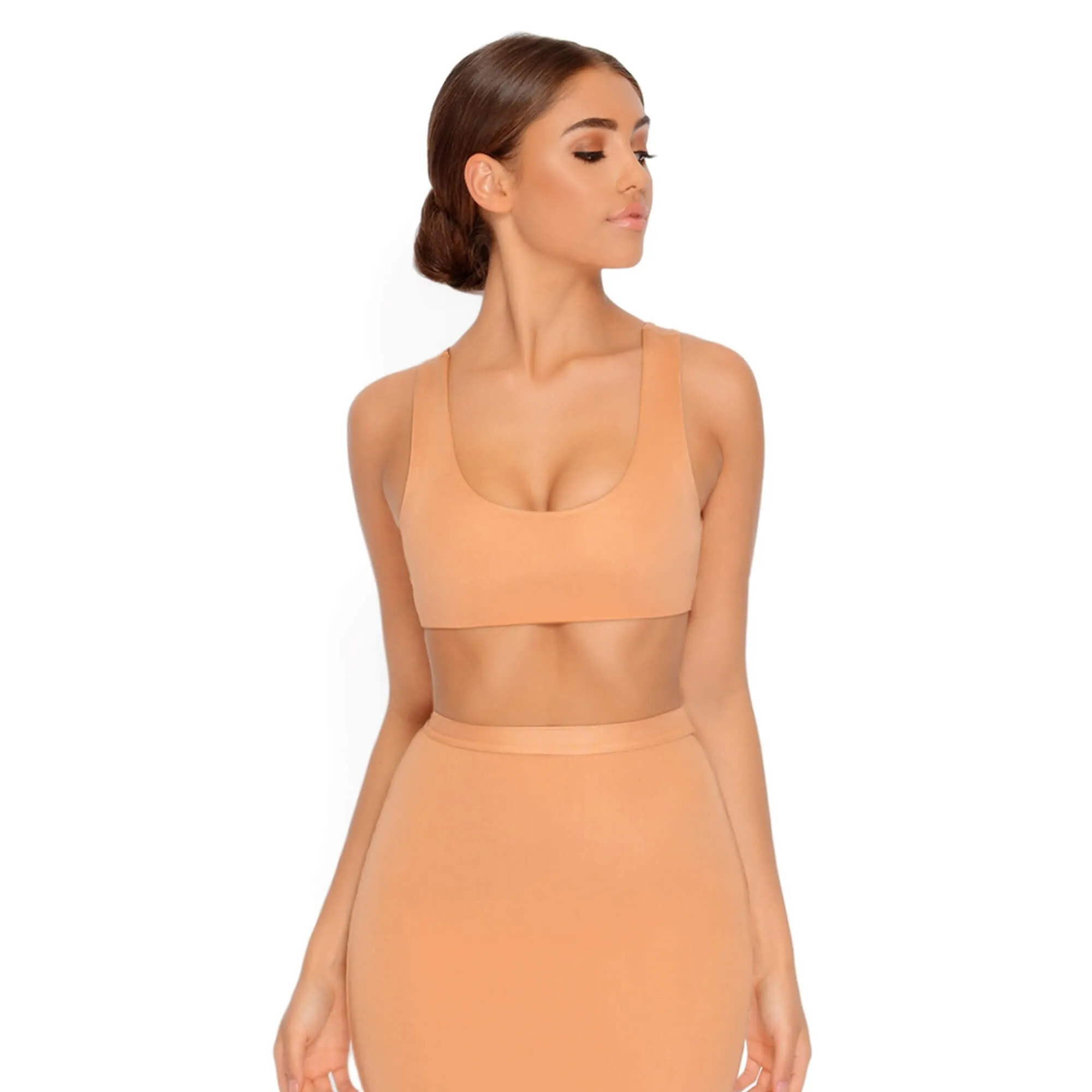 Inside Scoop Crop Top in Apricot