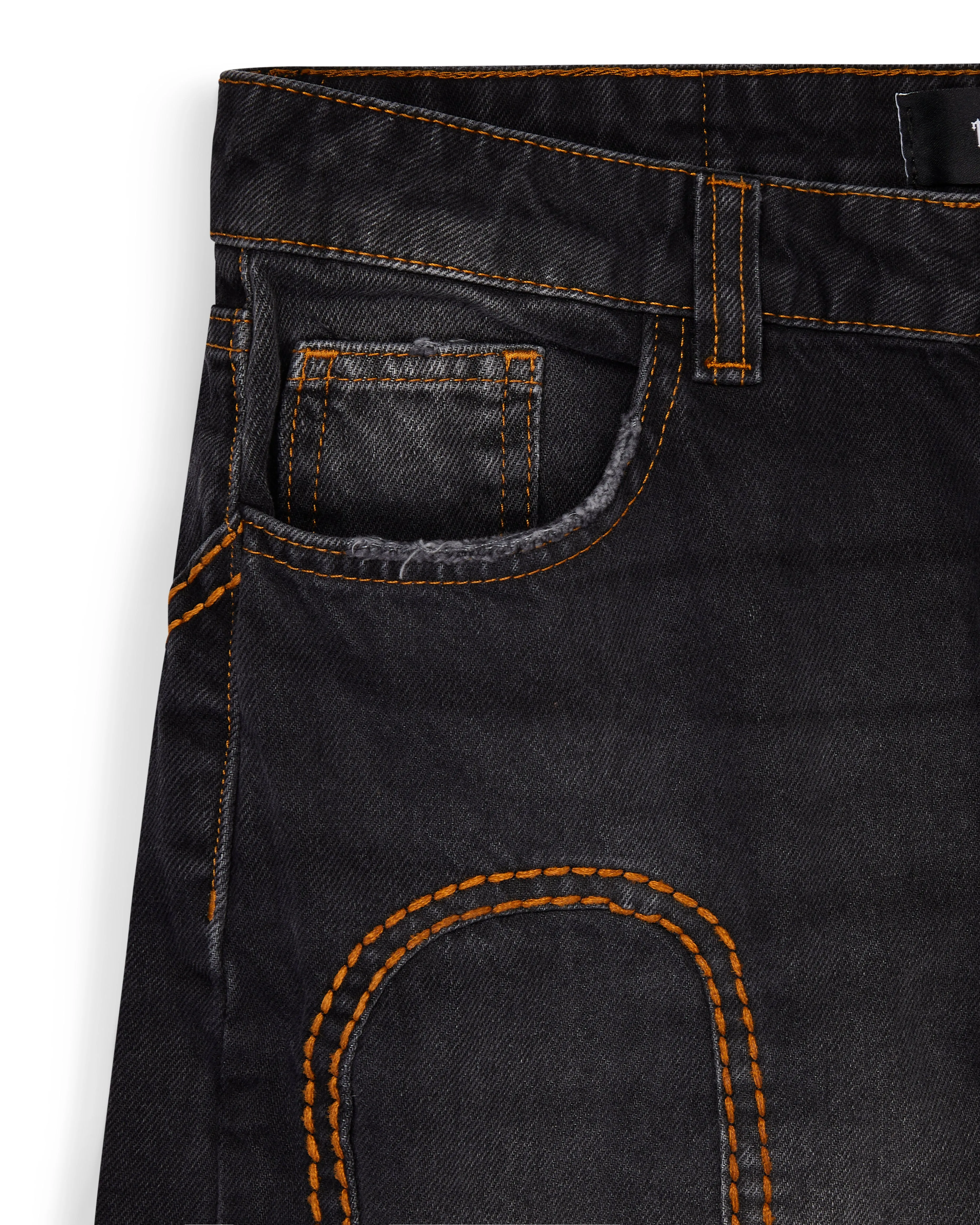 Irongate T Panel Denim Jeans - Washed Black