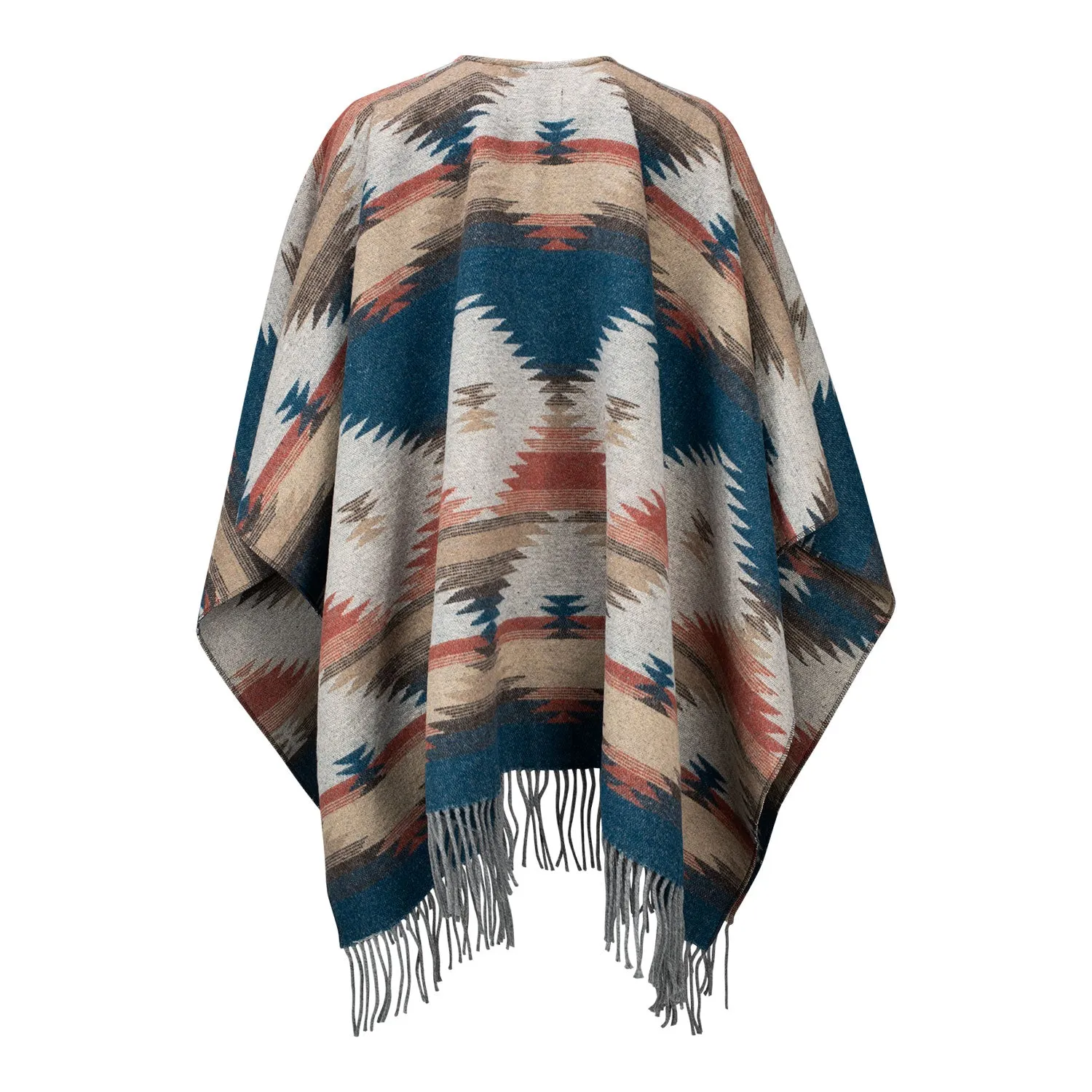 JJ X PBR Southwestern Print Blanket Wrap Poncho