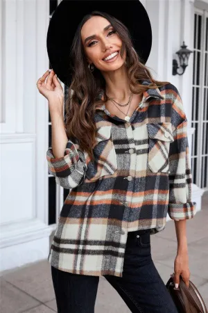 Khloe Plaid Button Down Shacket