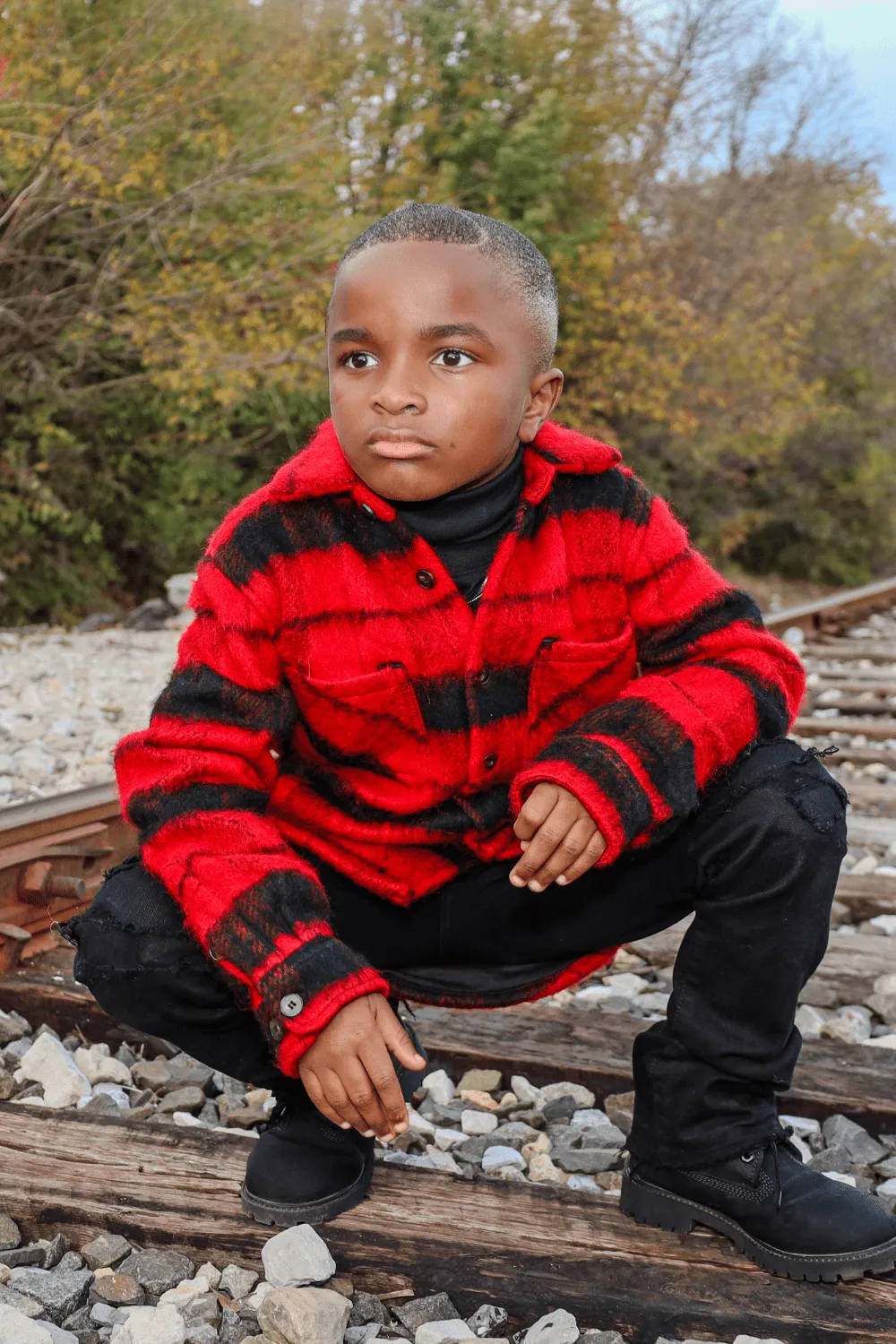 Kids Vandal Flannel Shacket (Buffalo Plaid)