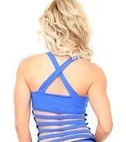 Last Chance! Equilibrium Active Wear Diva Tank Top  LT116 Royal Blue