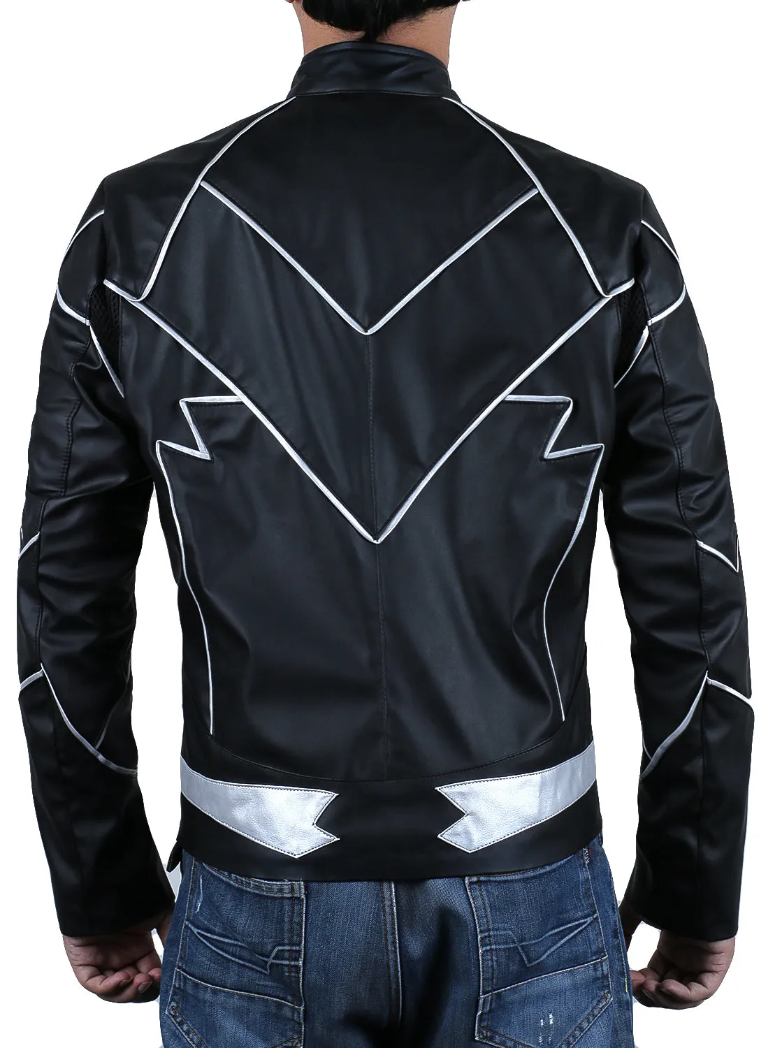 Leather Jackets Hub Mens Synthetic Leather Jacket (Black, Fencing Jacket) - 1701012