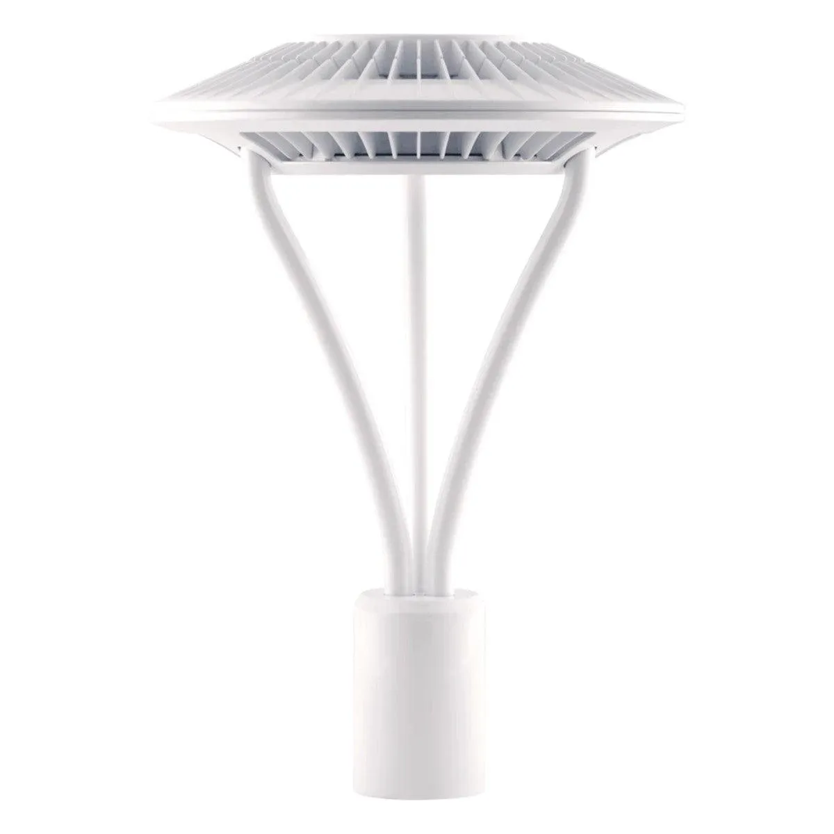 LED Post Top Light, 52 Watts, 6500 Lumens, 5000K, Post Top Mount, 120-277V, White