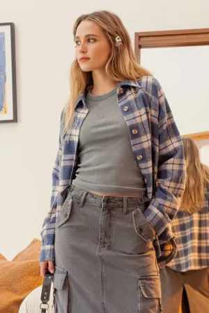 Lenna Oversized Plaid Shacket