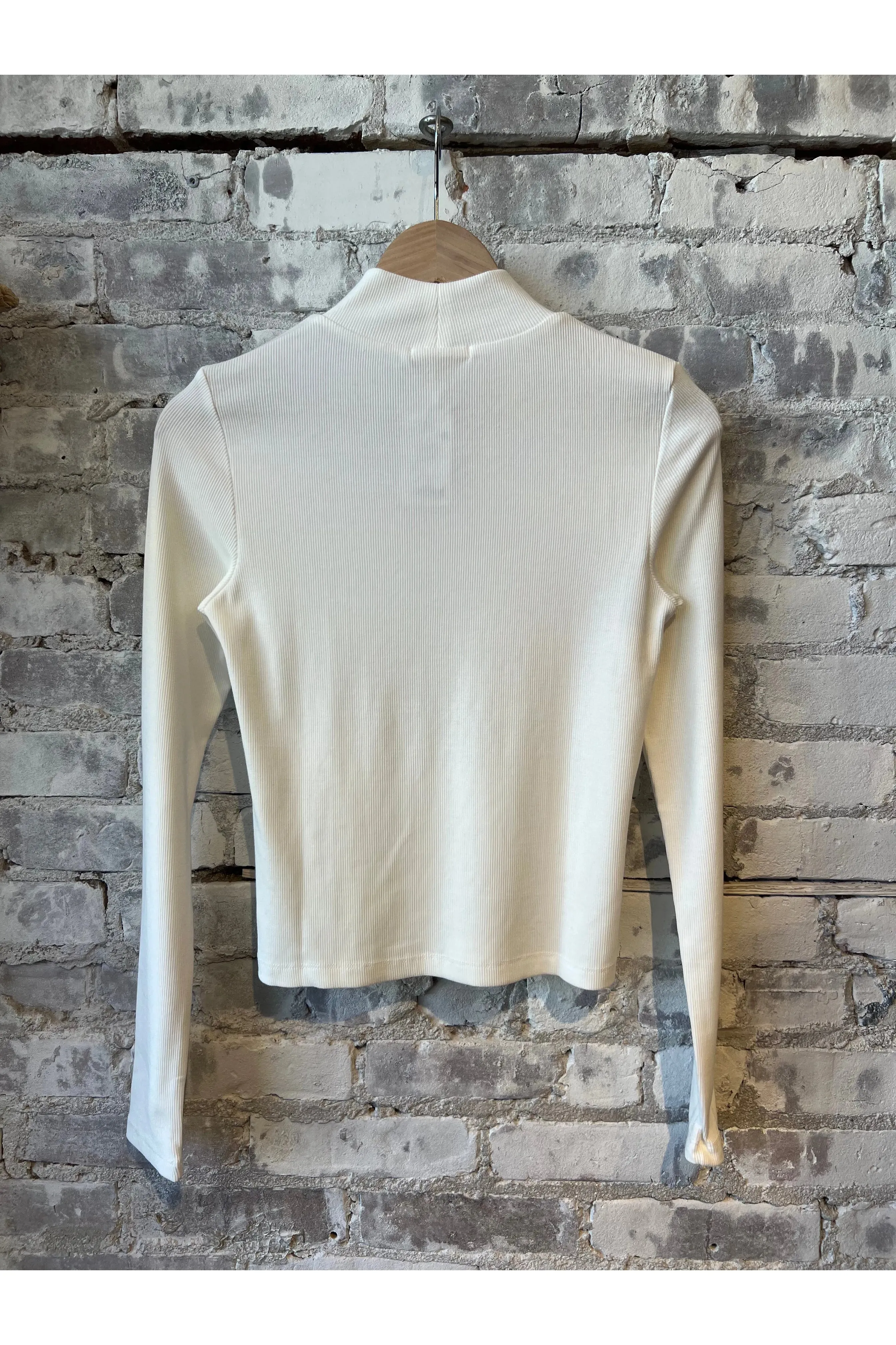 Lexi Rib Longsleeve Mock Neck - Ivory