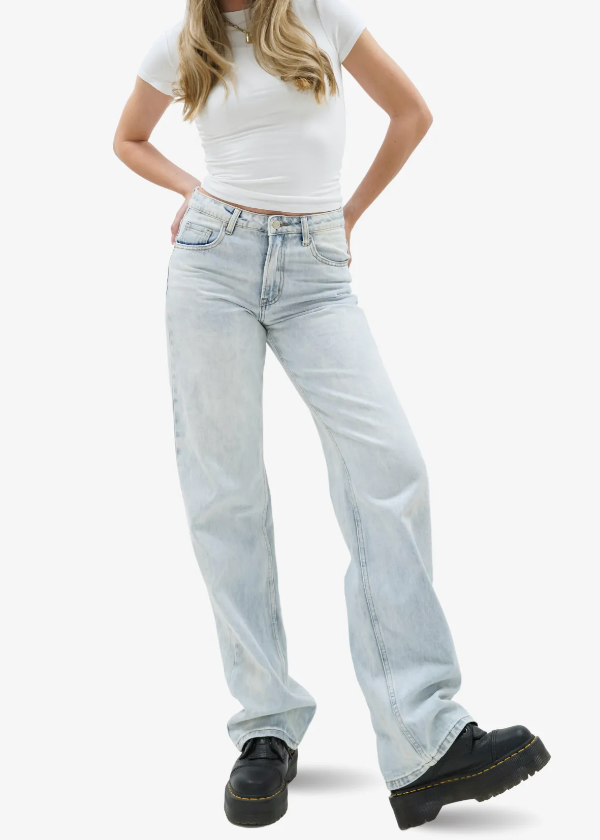 Low waist jeans light washed blue (TALL)